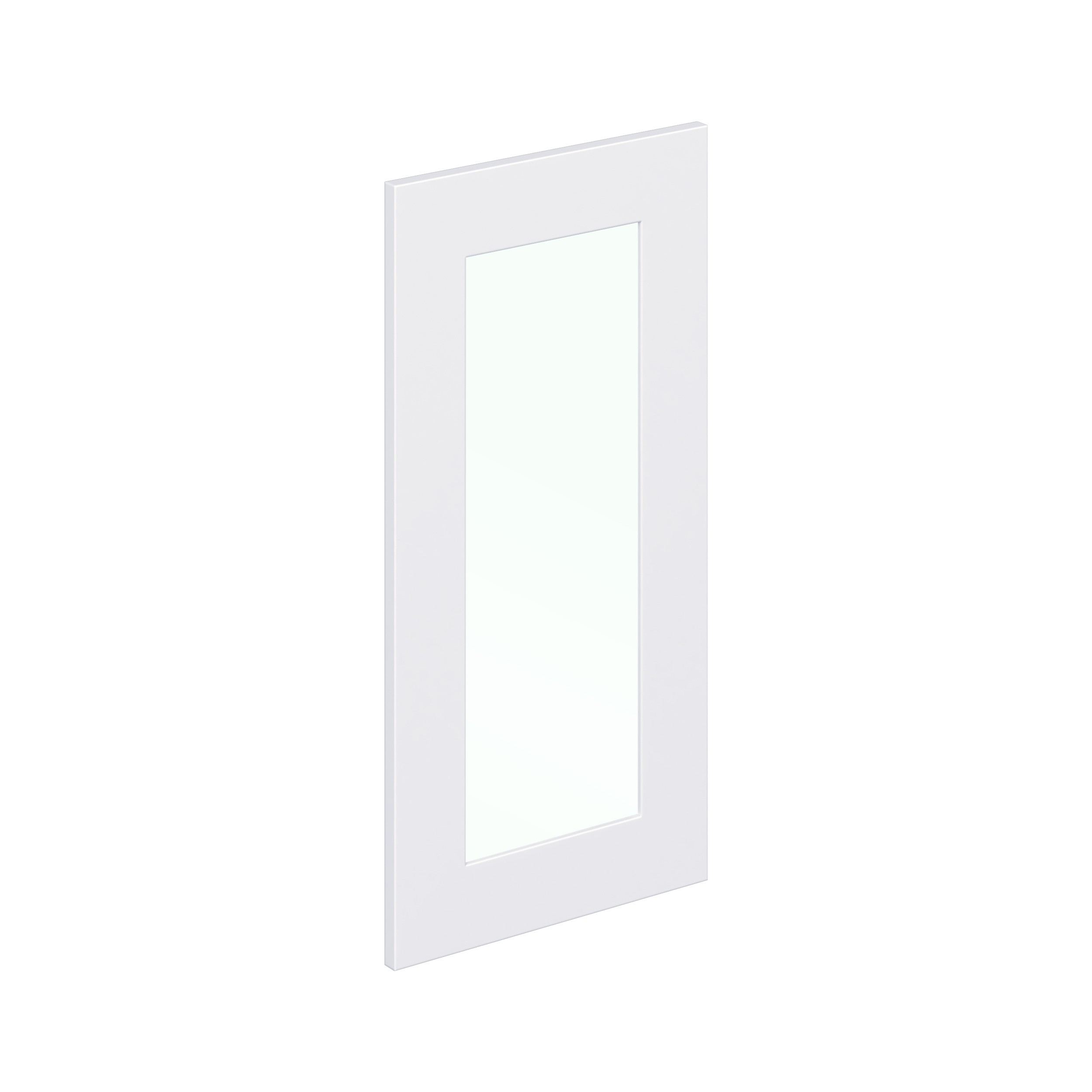 Bright White 15x30x0.75 in. Glass Door