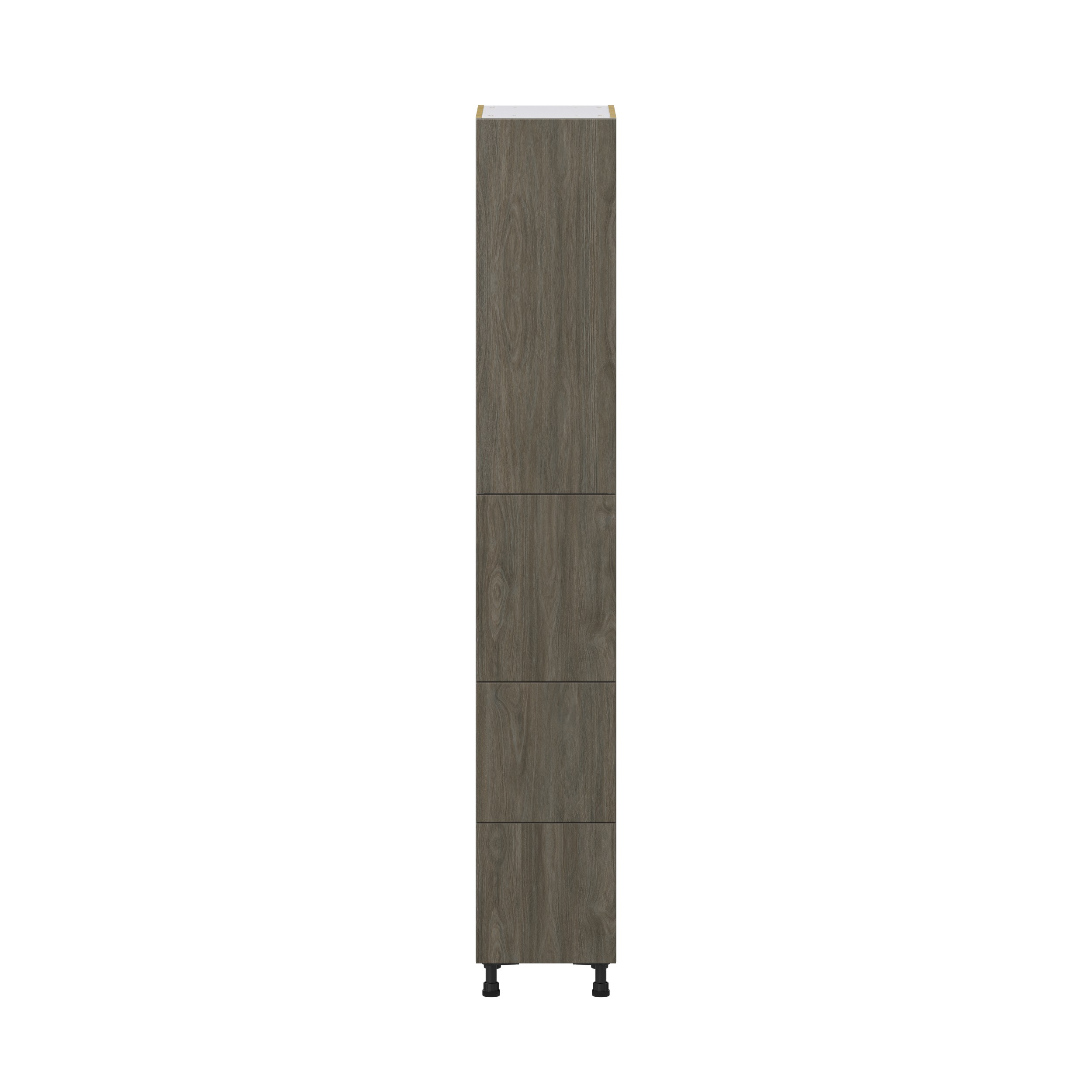 Cordyline Textured Slab Walnut Assembled Pantry Cabinet 2 Doors with 2 Drawers and 2 Inner Drawers (15 in. W X 94.5 in. H X 24 in. D)