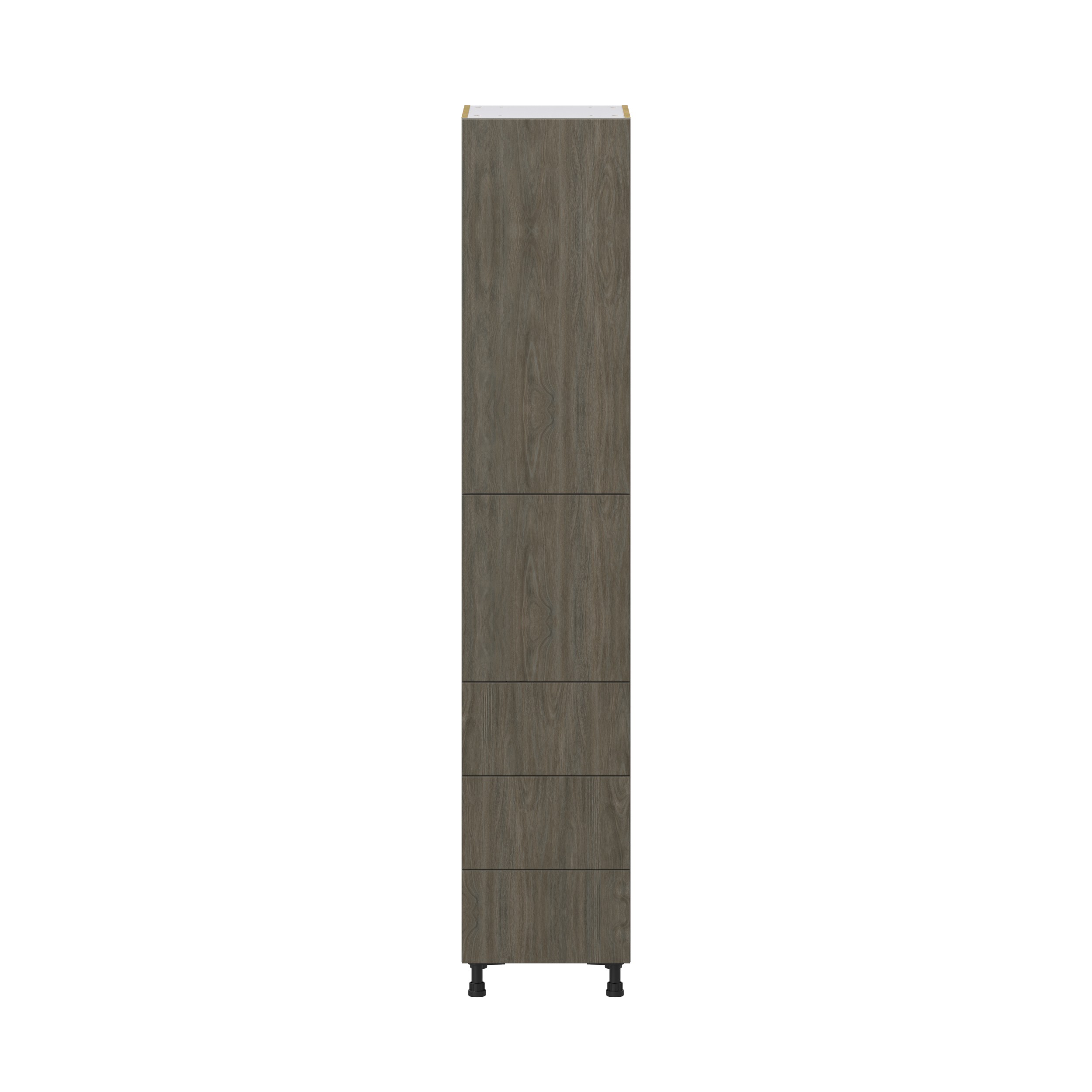 Cordyline Textured Slab Walnut Assembled Pantry Cabinet 1 Doors with 3 Drawers and 2 Inner Drawers (18 in. W X 94.5 in. H X 24 in. D)