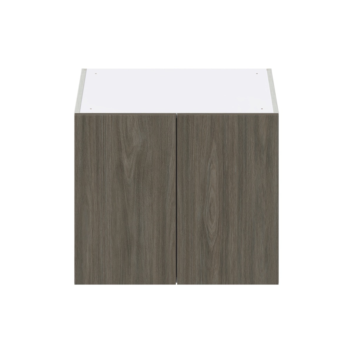 Cordyline Textured Slab Walnut Assembled Wall  Cabinet with 2 Full High Doors (24 in. W X 20 in. H X 24 in. D)