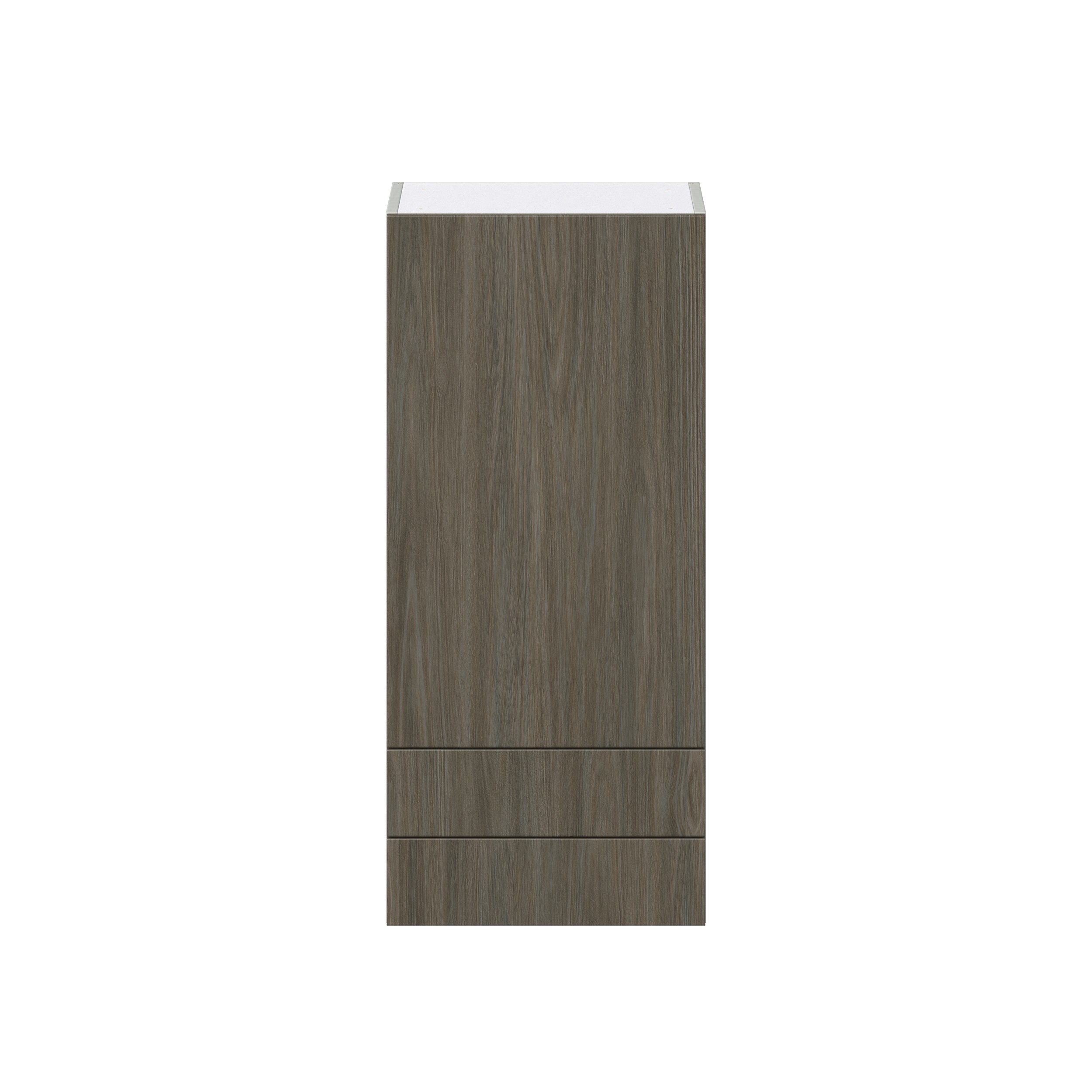 Cordyline Textured Slab Walnut Assembled Wall Cabinet with a Door and Two 5 in. Drawers (18 in. W x 40 in. H x 14 in. D)