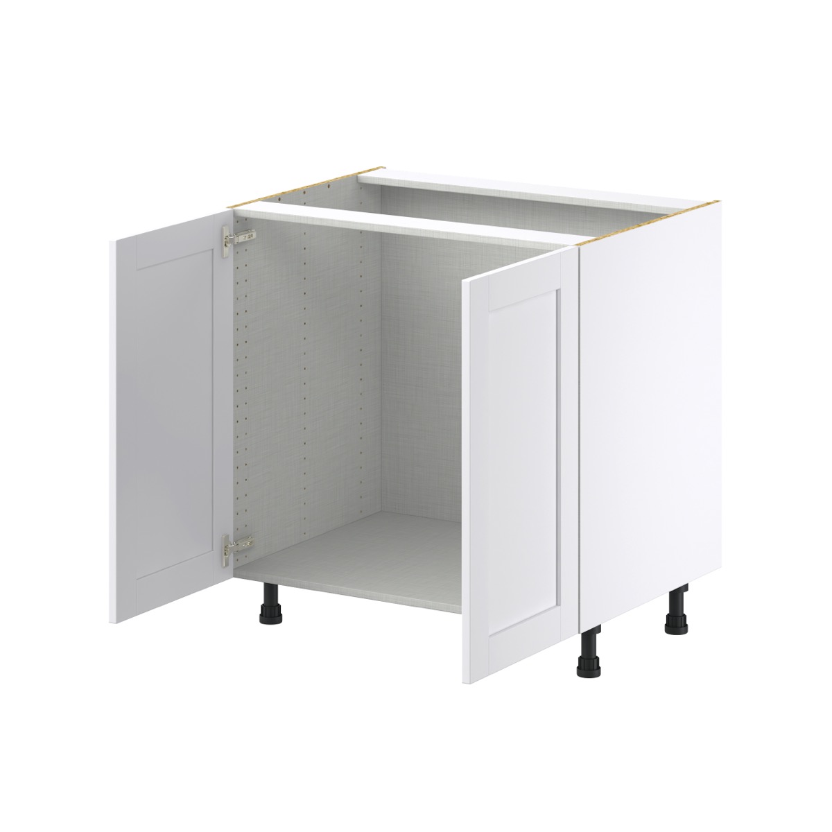 Dahlia Bright White  Shaker Assembled Sink Base Cabinet with Full High Door (33 in. W X 34.5 in. H X 24 in. D)