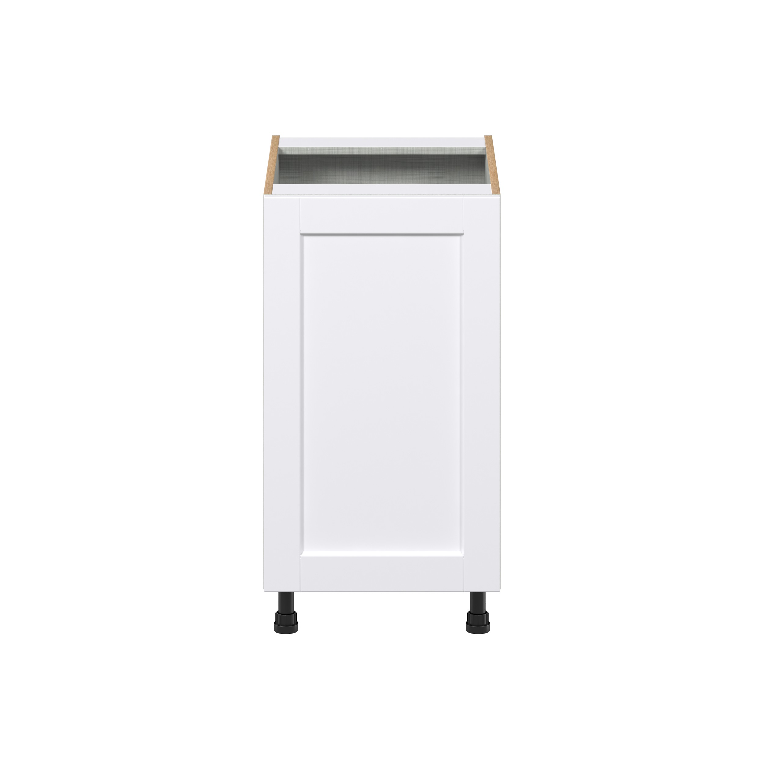 Dahlia Bright White Shaker Assembled Full High Door with 2 Pull Out Waste Bin Kitchen Cabinet (18 in. W x 34.5 in. H x 24 in. D)