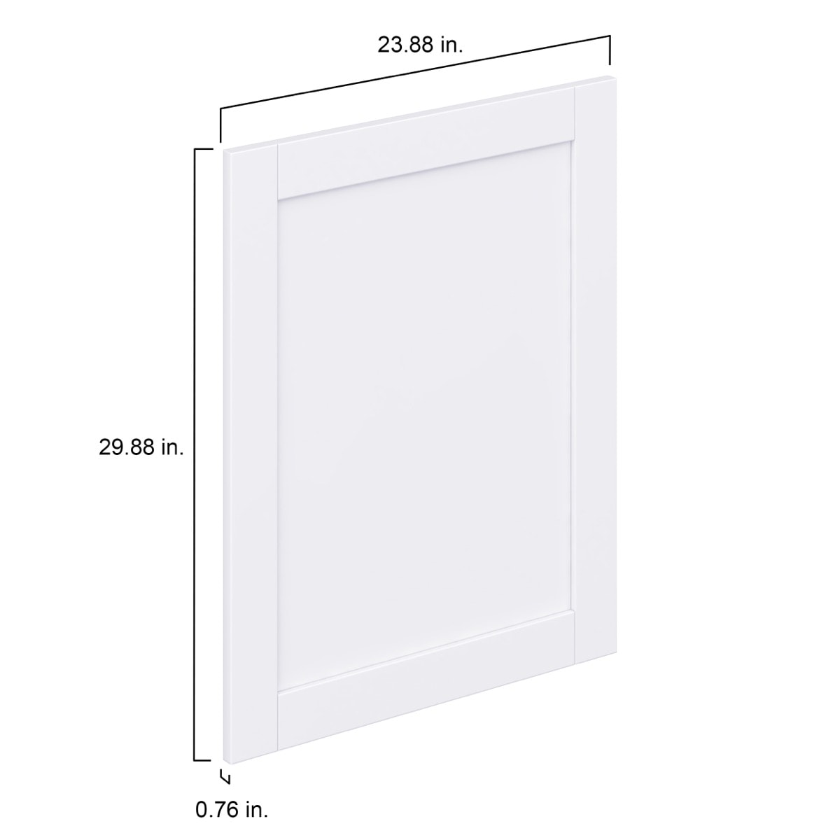 Dahlia Bright White  Shaker 24 x 30 x 0.75 in. Door