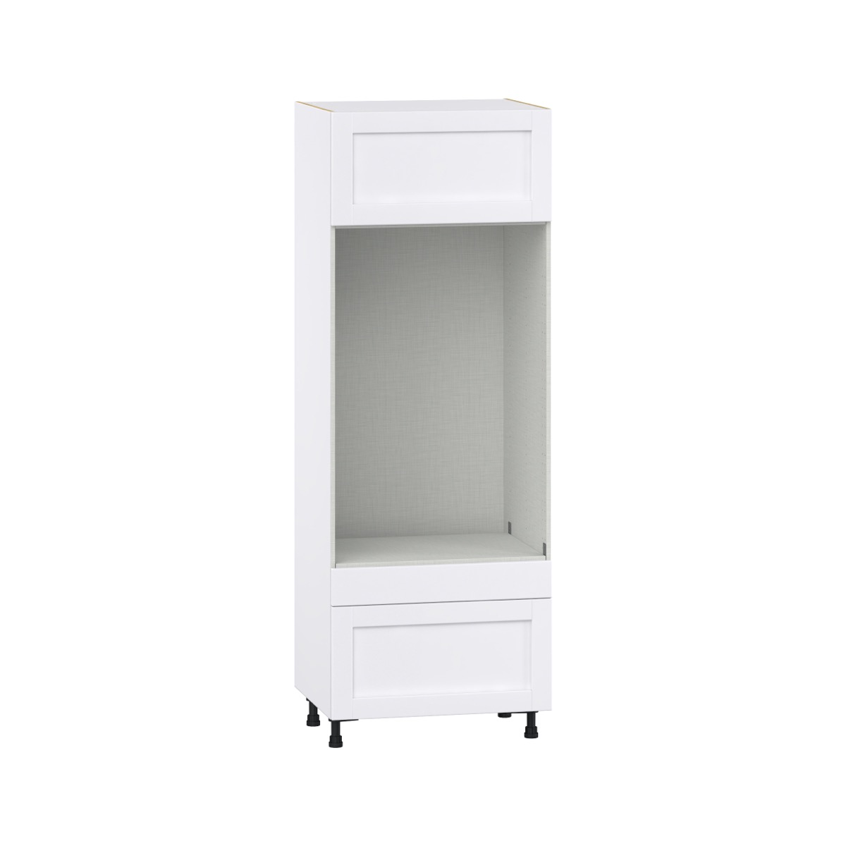 Dahlia Bright White  Shaker Assembled Pantry Micro/Oven Cabinet with 2 Drawers and Lift Up Door (30 in. W X 84.5 in. H X 24 in. D)