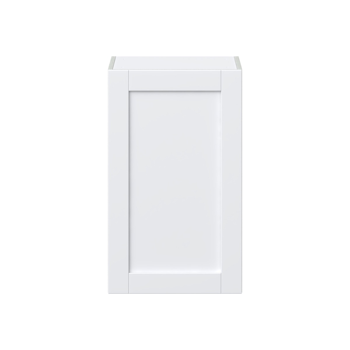 Dahlia Bright White  Shaker Assembled Wall  Cabinet with Full high Door (18 in. W x 30 in. H x 14 in. D)