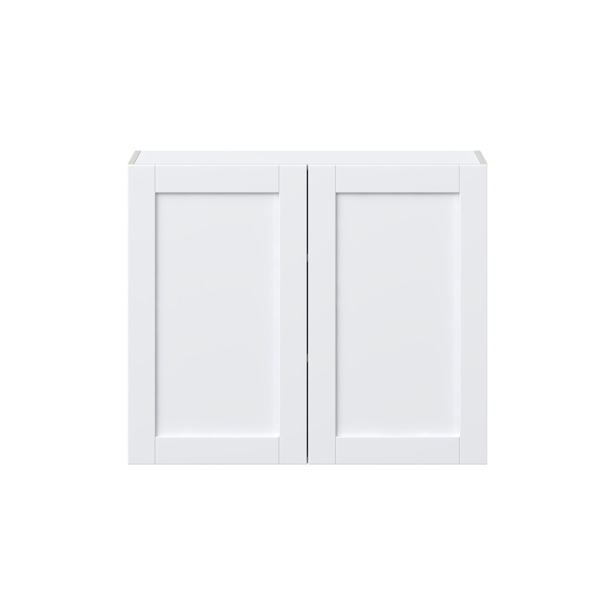 Dahlia Bright White  Shaker Assembled Wall  Cabinet with 2 Full High Doors (36 in. W x 30 in. H x 14 in. D)