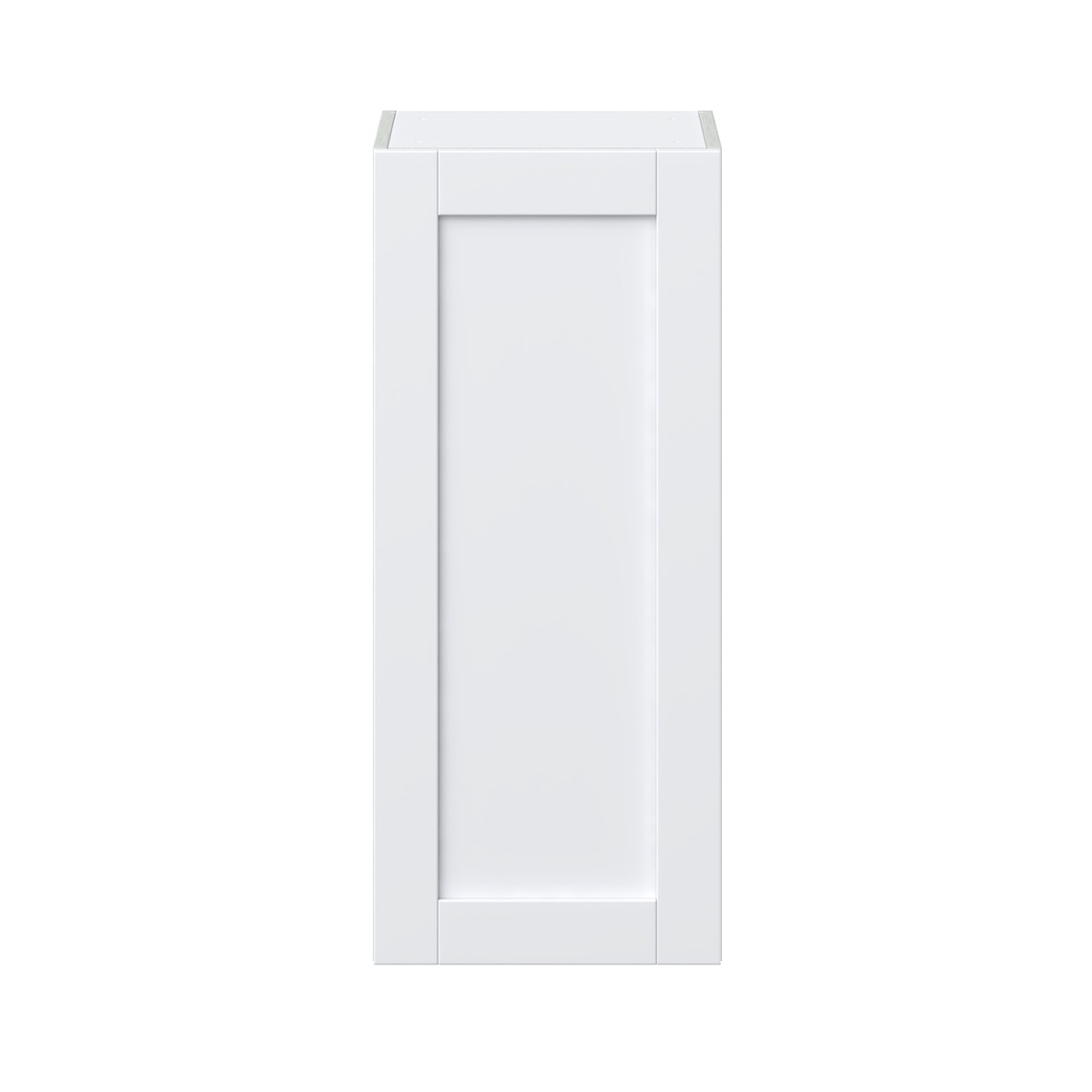 Dahlia Bright White  Shaker Assembled Wall  Cabinet with Full High Door (15 in. W x 35 in. H x 14 in. D)