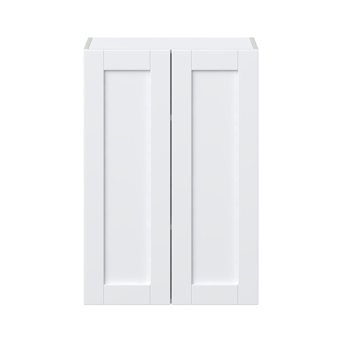 Dahlia Bright White  Shaker Assembled Wall  Cabinet with 2 Full High Doors (24 in. W x 35 in. H x 14 in. D)