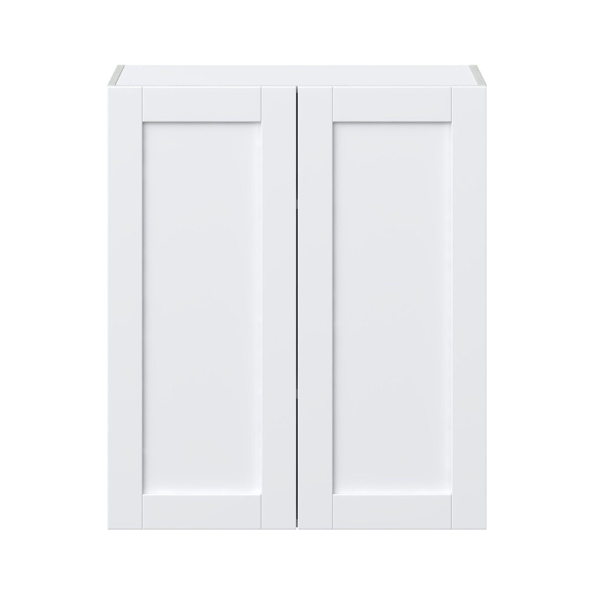 Dahlia Bright White  Shaker Assembled Wall  Cabinet with 2 Full High Doors (30 in. W x 35 in. H x 14 in. D)