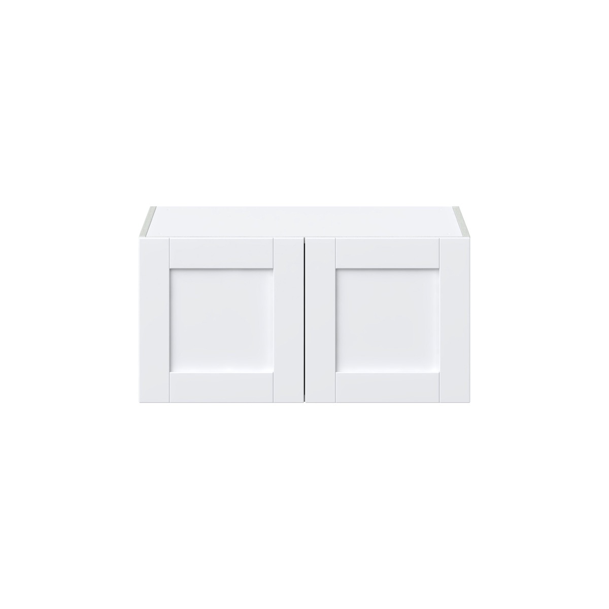 Dahlia Bright White  Shaker Assembled Deep Wall Bridge Cabinet (30 in. W X 15 in. H X 24 in. D)