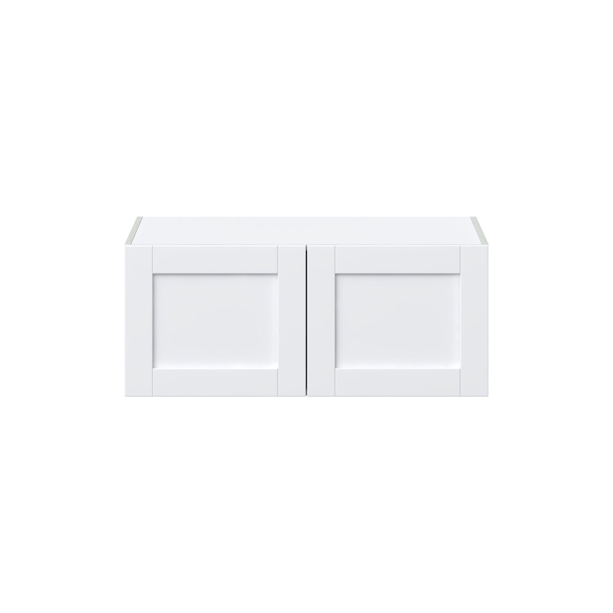 Dahlia Bright White  Shaker Assembled Deep Wall Bridge  Cabinet (36 in. W X 15 in. H X 24 in. D)