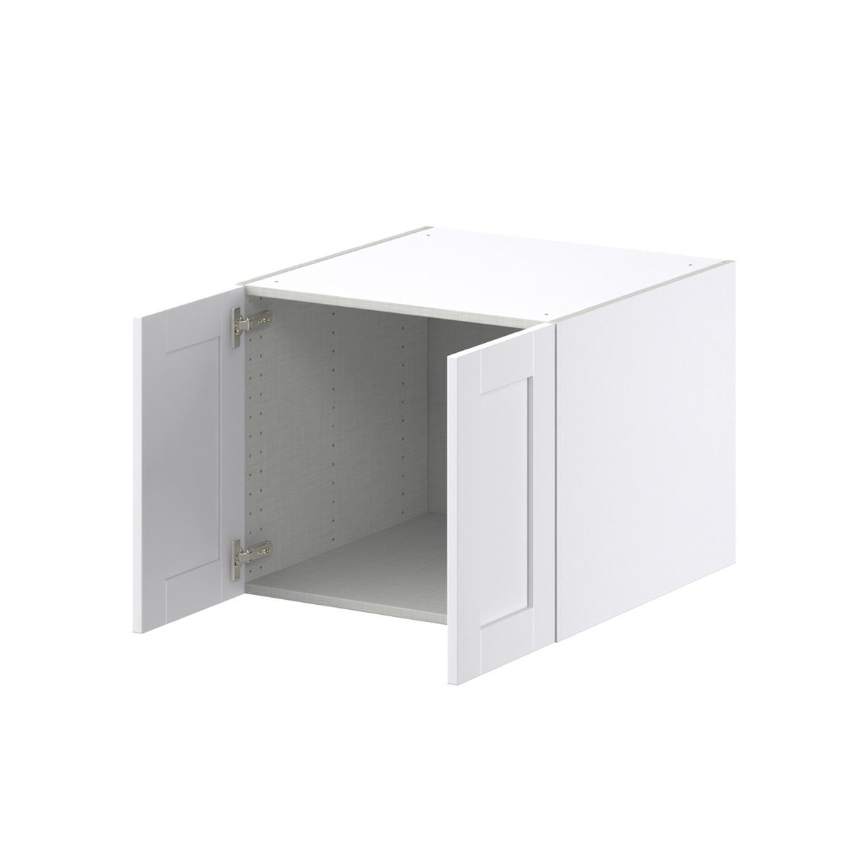 Dahlia Bright White  Shaker Assembled Wall  Cabinet with 2 Full High Doors (24 in. W X 20 in. H X 24 in. D)