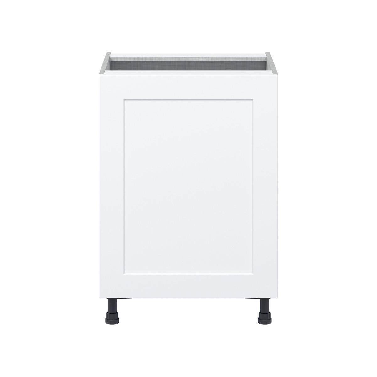 Jasmine Painted Warm White  Shaker Assembled Base Cabinet with a Full High Door (24 in. W x 34.5 in. H x 24 in. D)