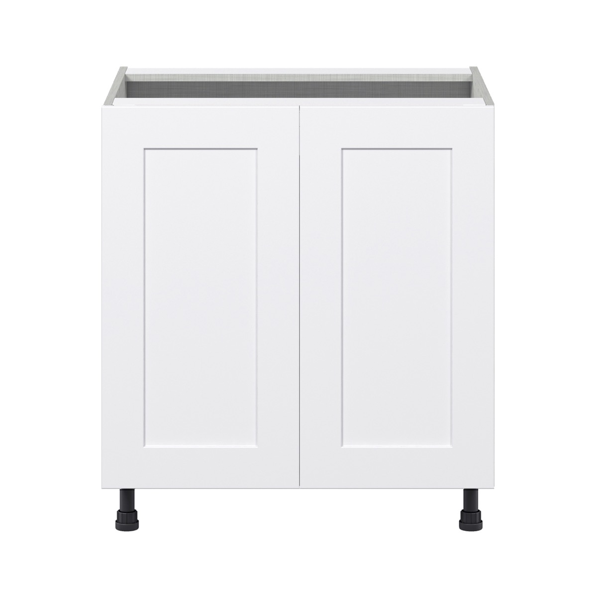 Jasmine Painted Warm White  Shaker Assembled Base Cabinet with 2 Full High Doors (36 in. W x 34.5 in. H x 24 in. D)