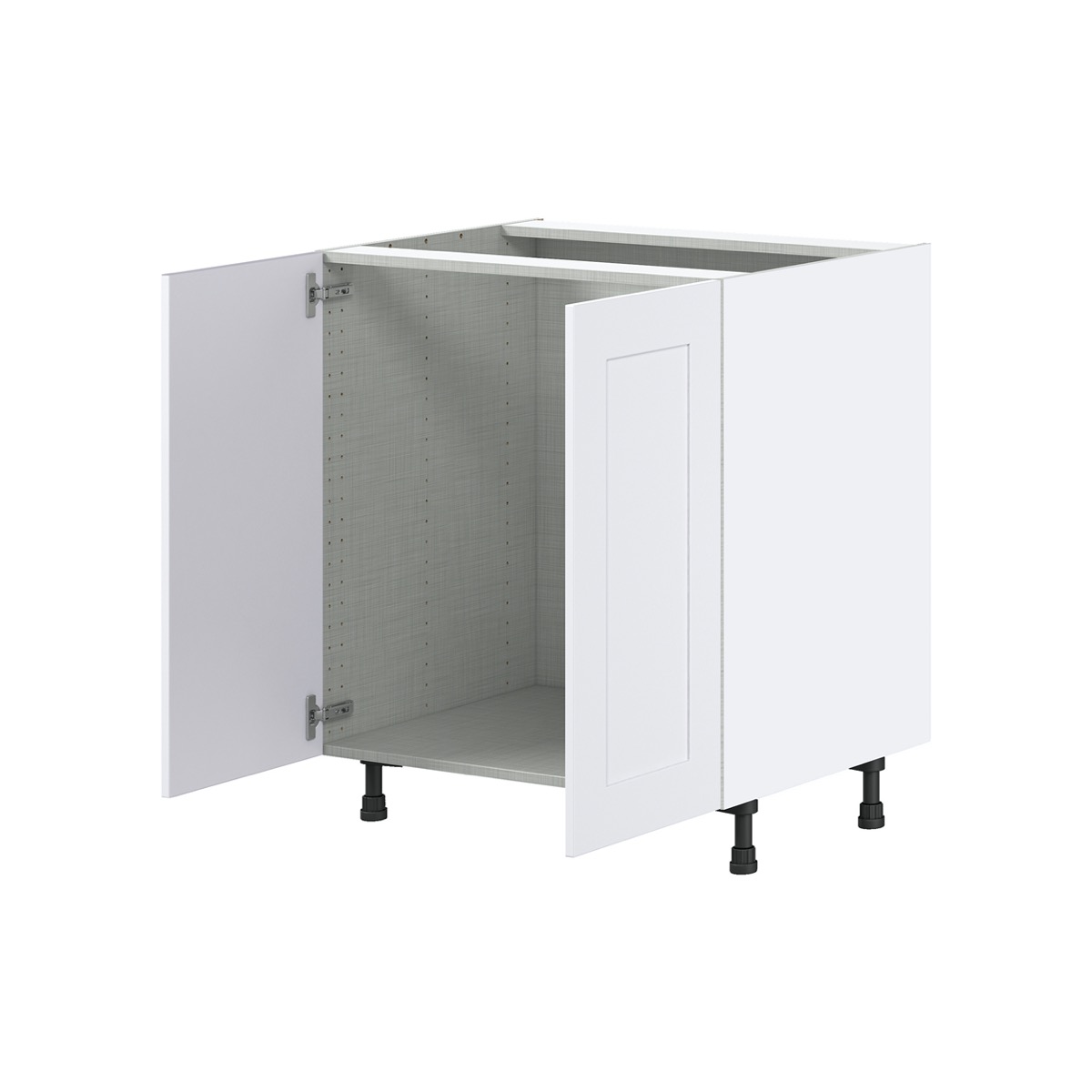 Jasmine Painted Warm White  Shaker Assembled Sink Base Cabinet with 2 Full High Doors (30 in. W x 34.5 in. H x 24 in.D)