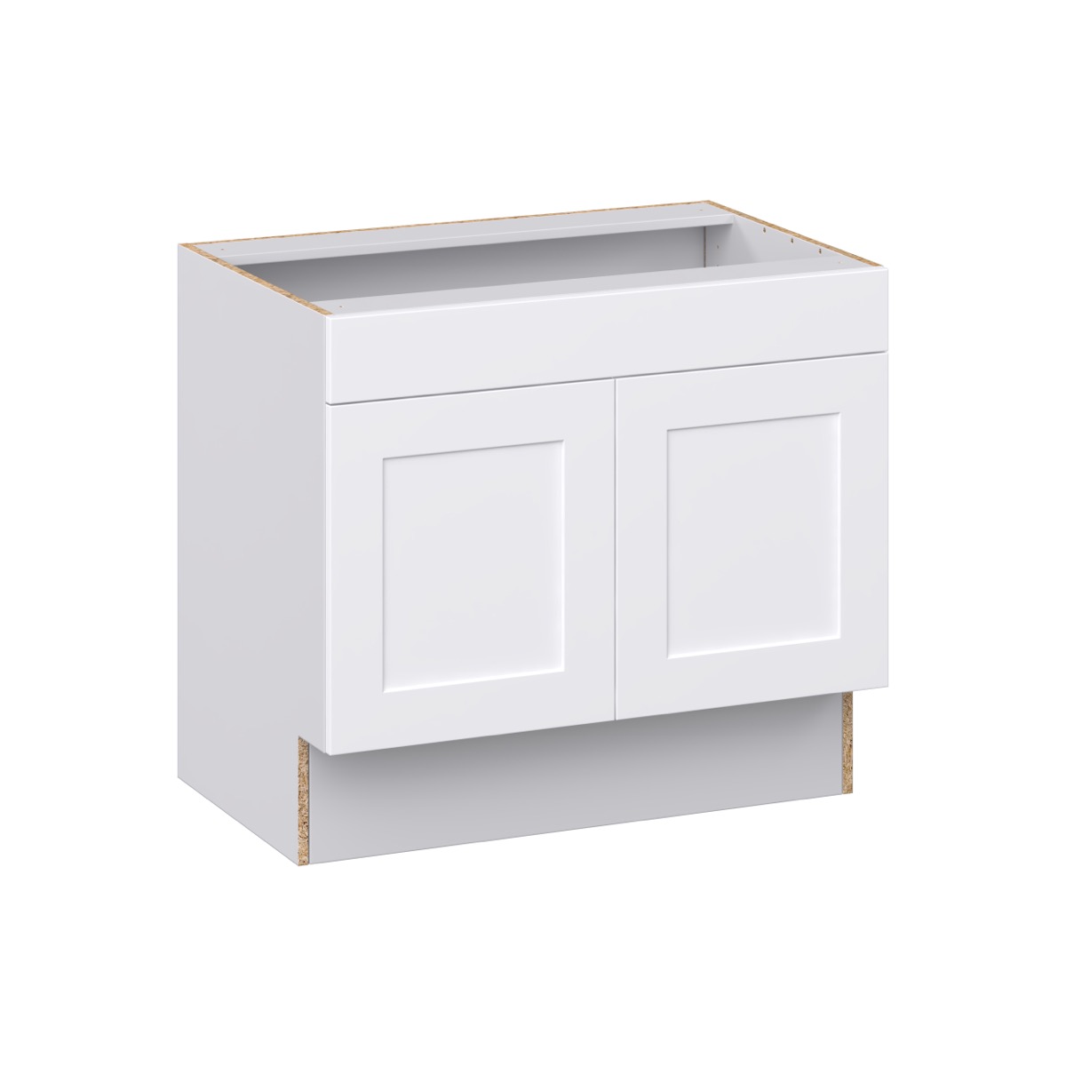 Jasmine Painted Warm White Shaker Assembled 36 in. W x 32.5 in. H x 24 in. D ADA Sink Base With Removable Front Cabinet