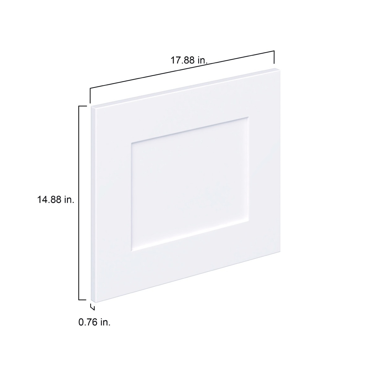 Jasmine Painted Warm White  Shaker 18 x 15 x 0.75 in. Door