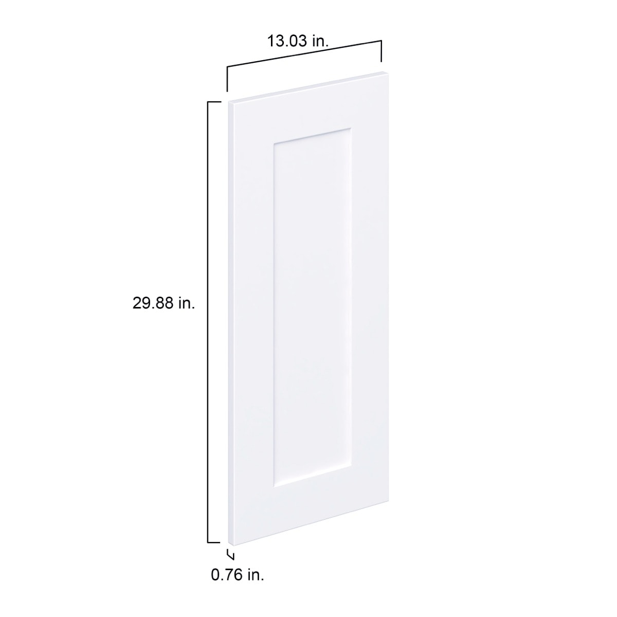 Jasmine Painted Warm White  Shaker 13 x 30 x 0.75 in. Door