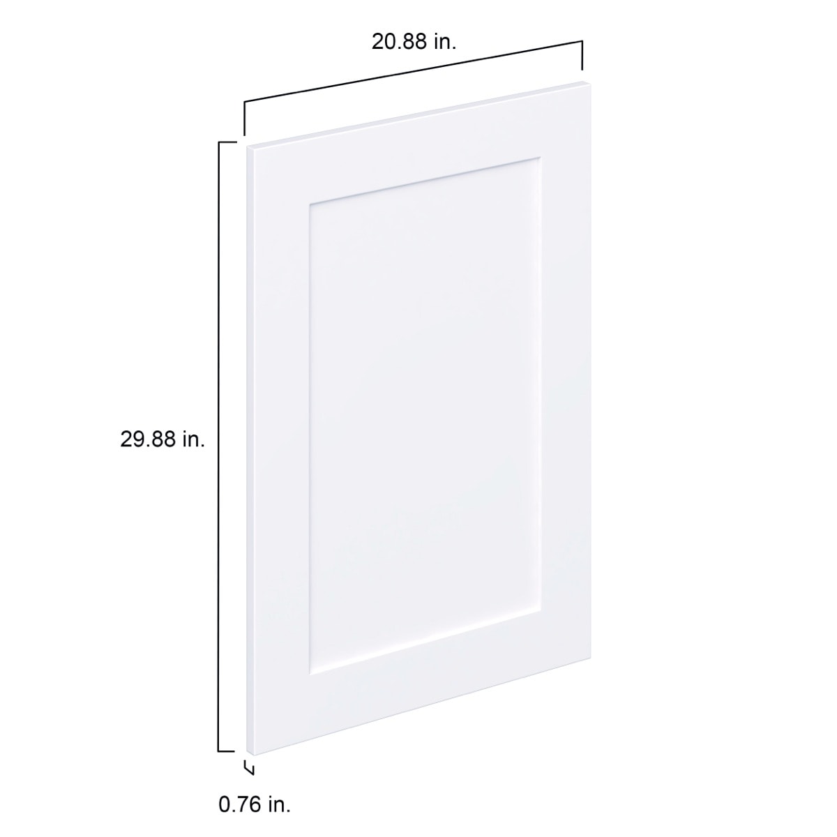 Jasmine Painted Warm White  Shaker 21 x 30 x 0.75 in. Door