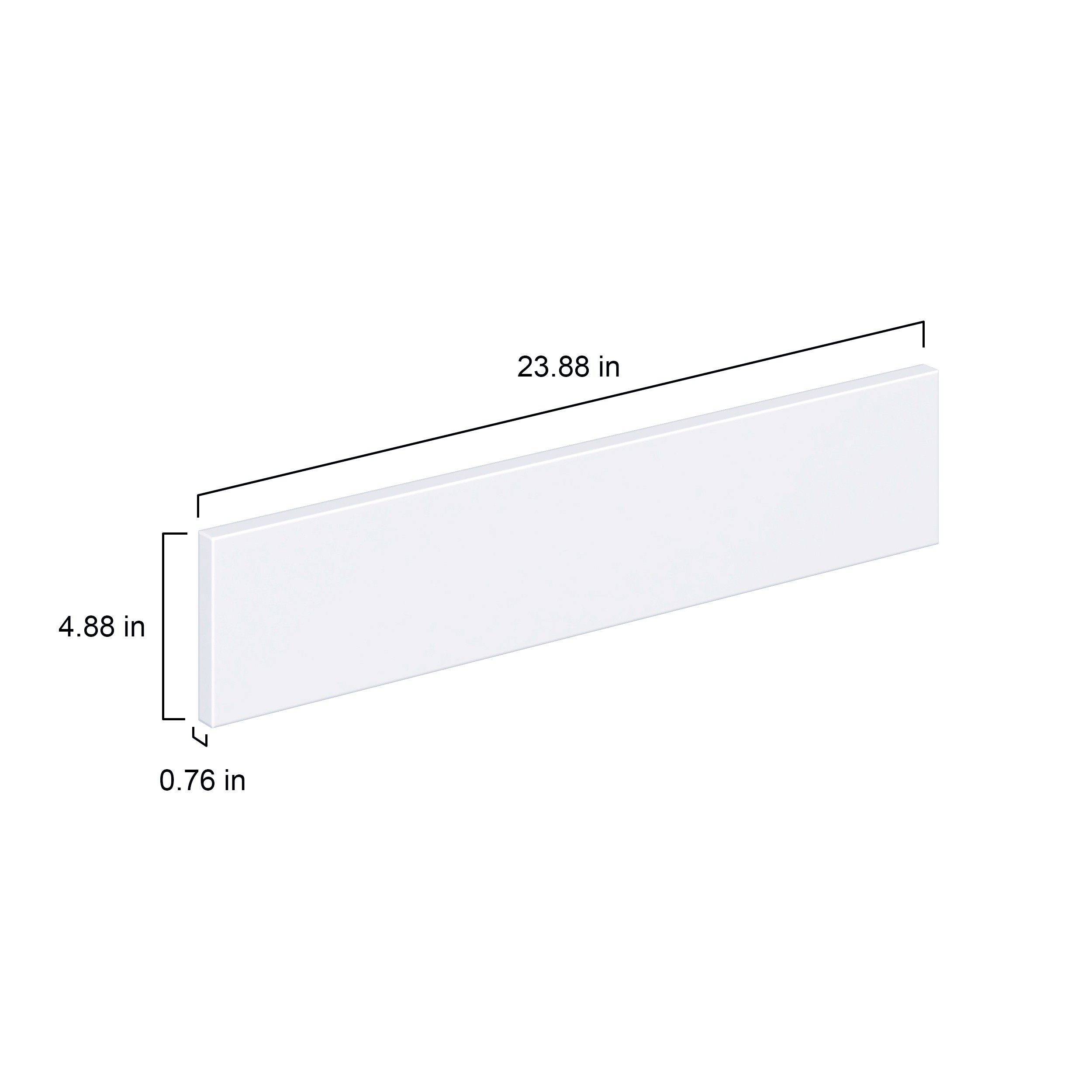 Jasmine Painted Warm White Slab 24x5x0.75 in. Drawer Front