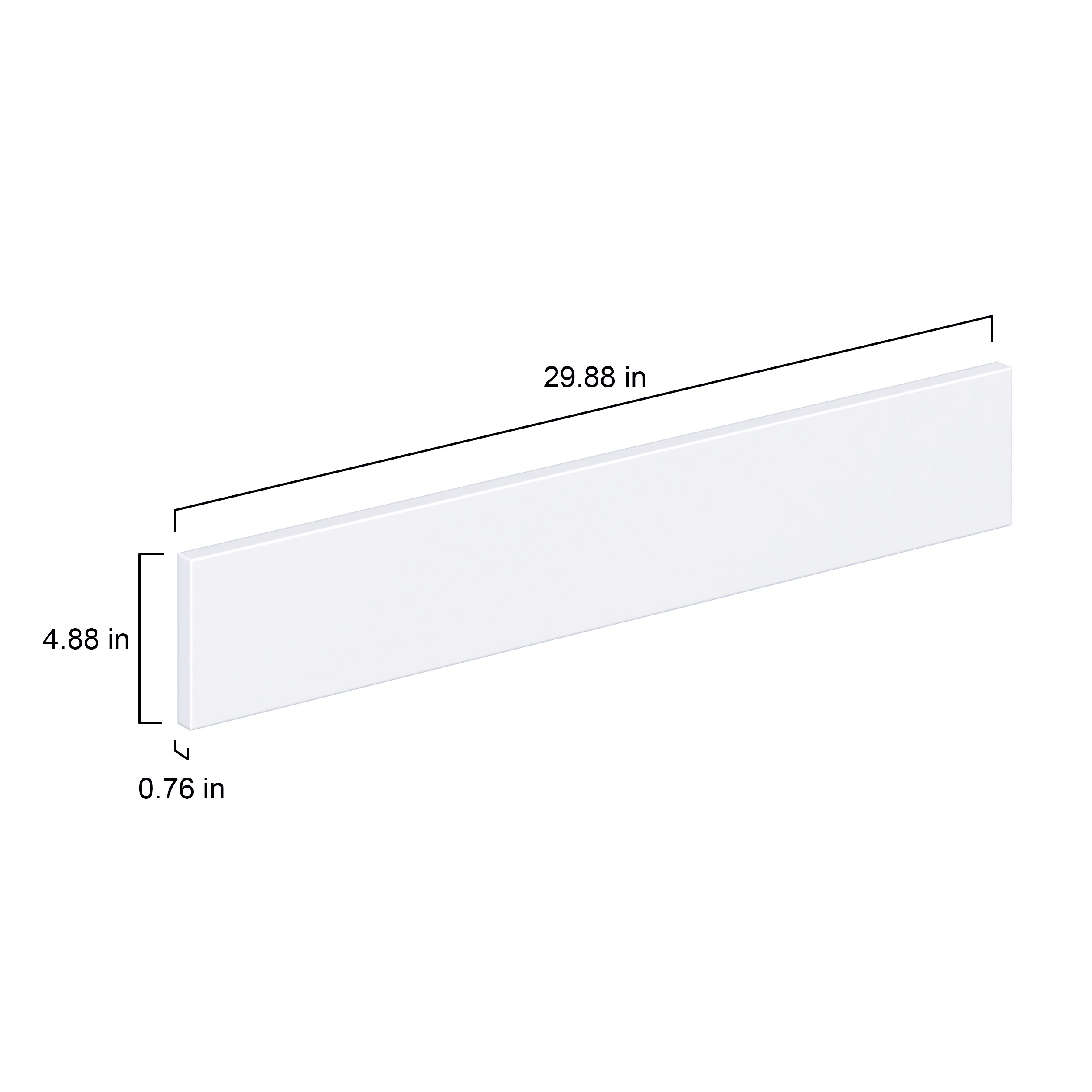 Jasmine Painted Warm White Slab 30x5x0.75 in. Drawer Front