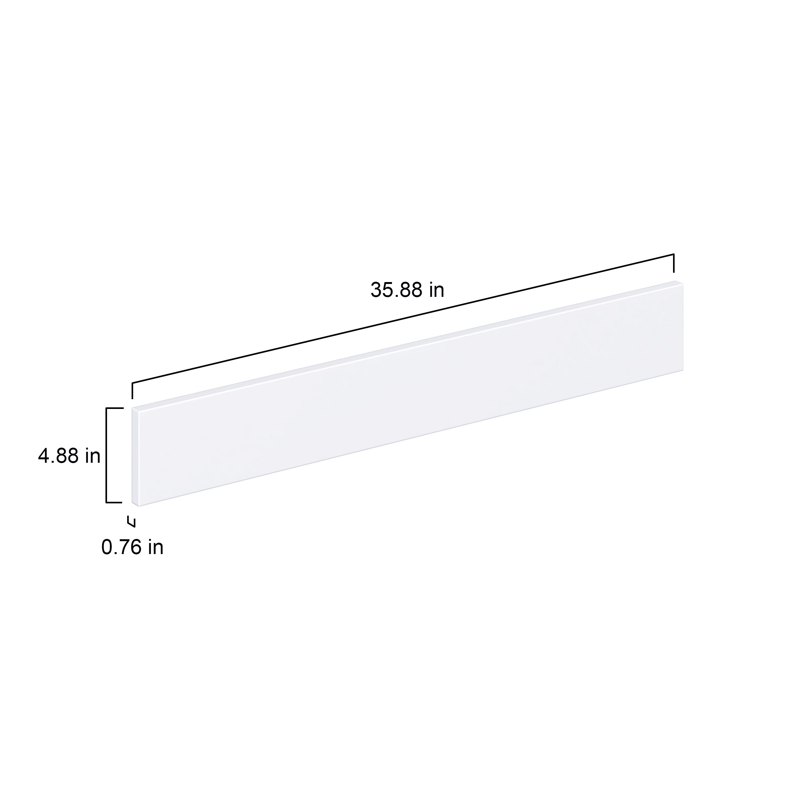 Jasmine Painted Warm White Slab 36x5x0.75 in. Drawer Front