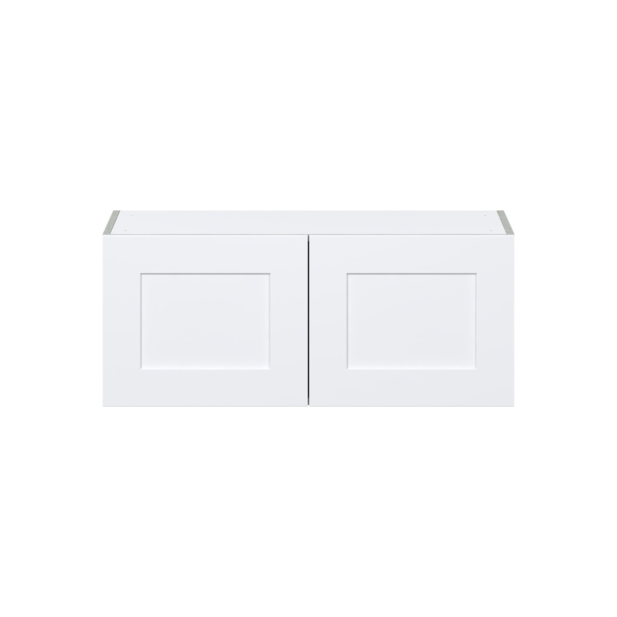 Jasmine Painted Warm White  Shaker Assembled Wall Bridge  Cabinet (36 in. W X 15 in. H X 14 in. D)