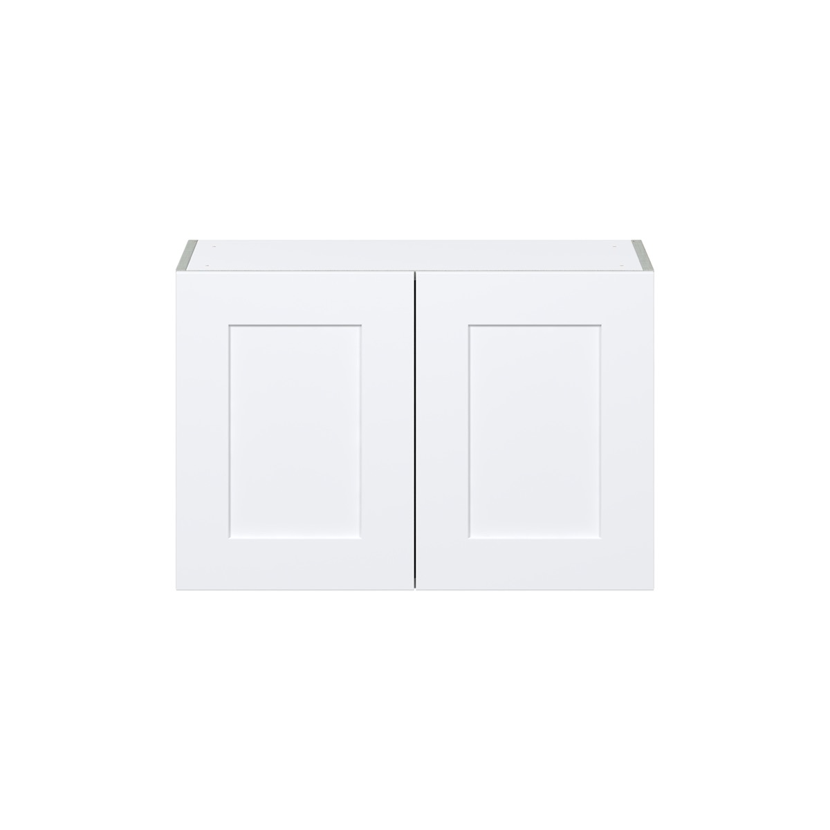 Jasmine Painted Warm White  Shaker Assembled  Wall Bridge Cabinet (30 in. W X 20 in. H X 14 in. D)