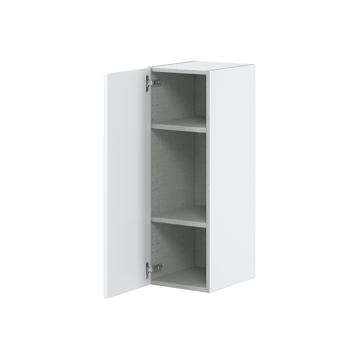 Jasmine Painted Warm White  Shaker Assembled Wall  Cabinet with Full High Door (12 in. W x 35 in. H x 14 in. D)