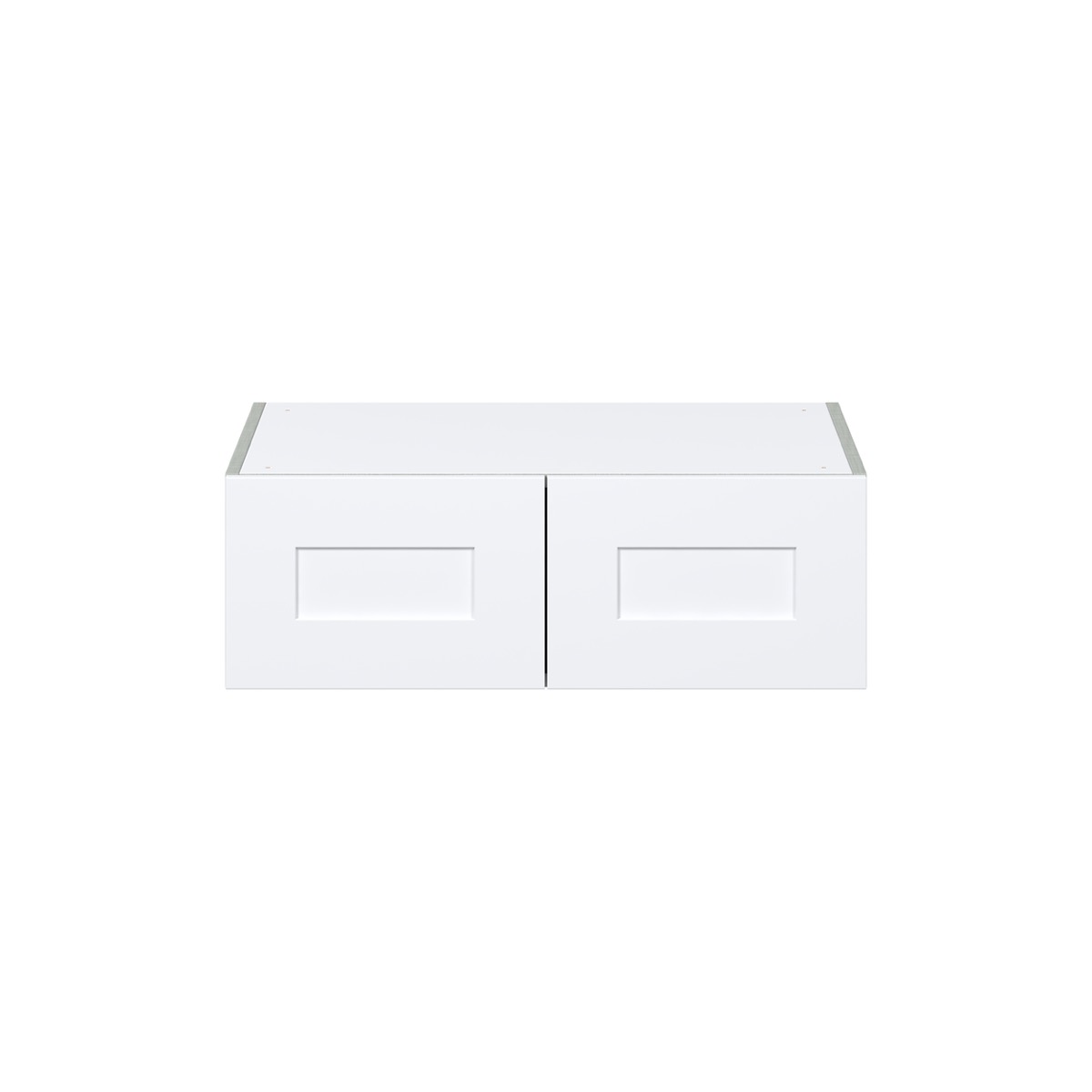 Jasmine Painted Warm White  Shaker Assembled Deep Wall Bridge Cabinet (30 in. W X 10 in. H X 24 in. D)