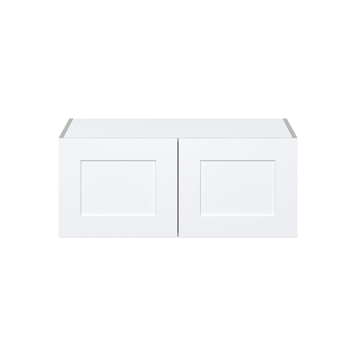 Jasmine Painted Warm White  Shaker Assembled Deep Wall Bridge  Cabinet (36 in. W X 15 in. H X 24 in. D)