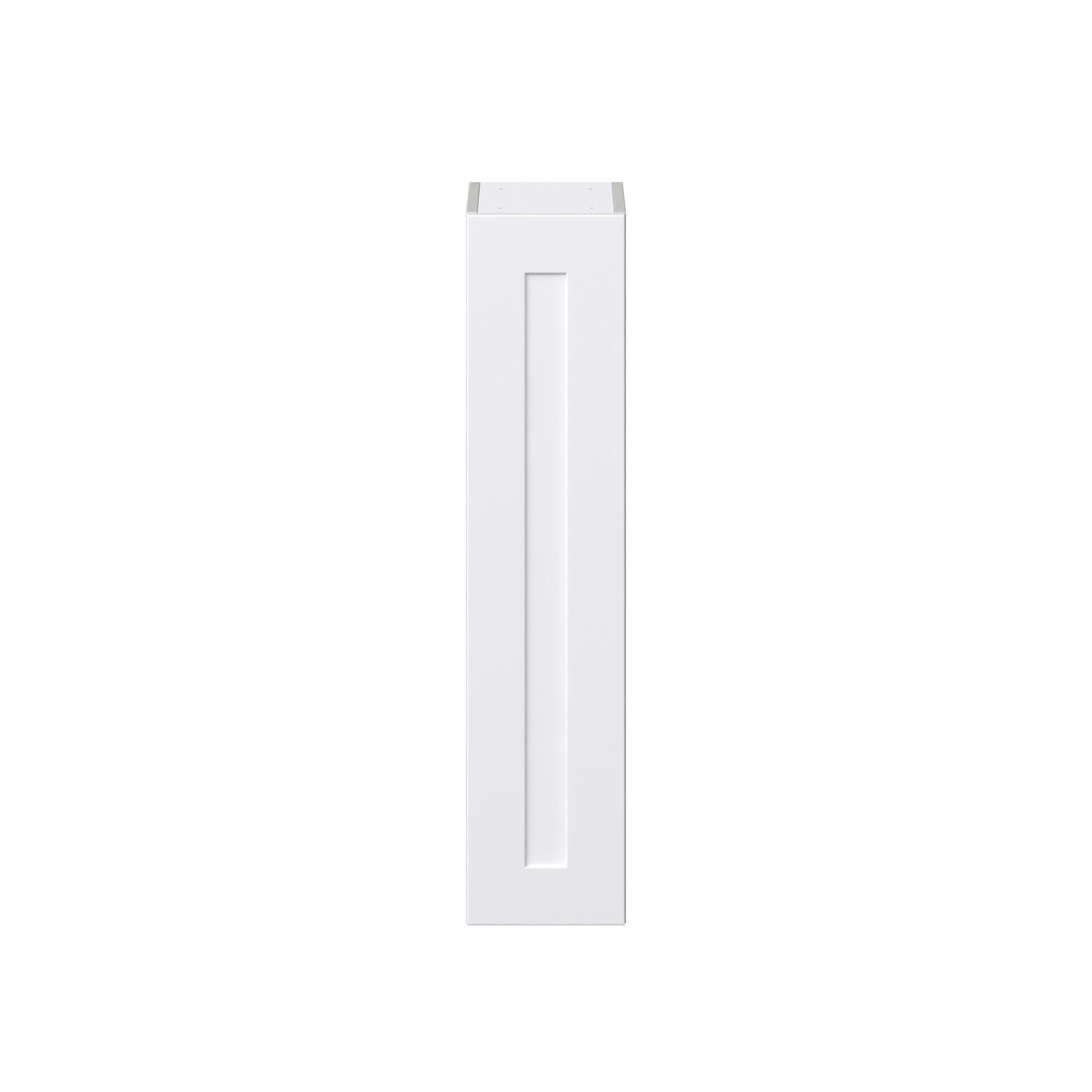 Jasmine Painted Warm White Shaker Assembled Wall Cabinet with Full High Door (9 in. W x 40 in. H x 14 in. D)