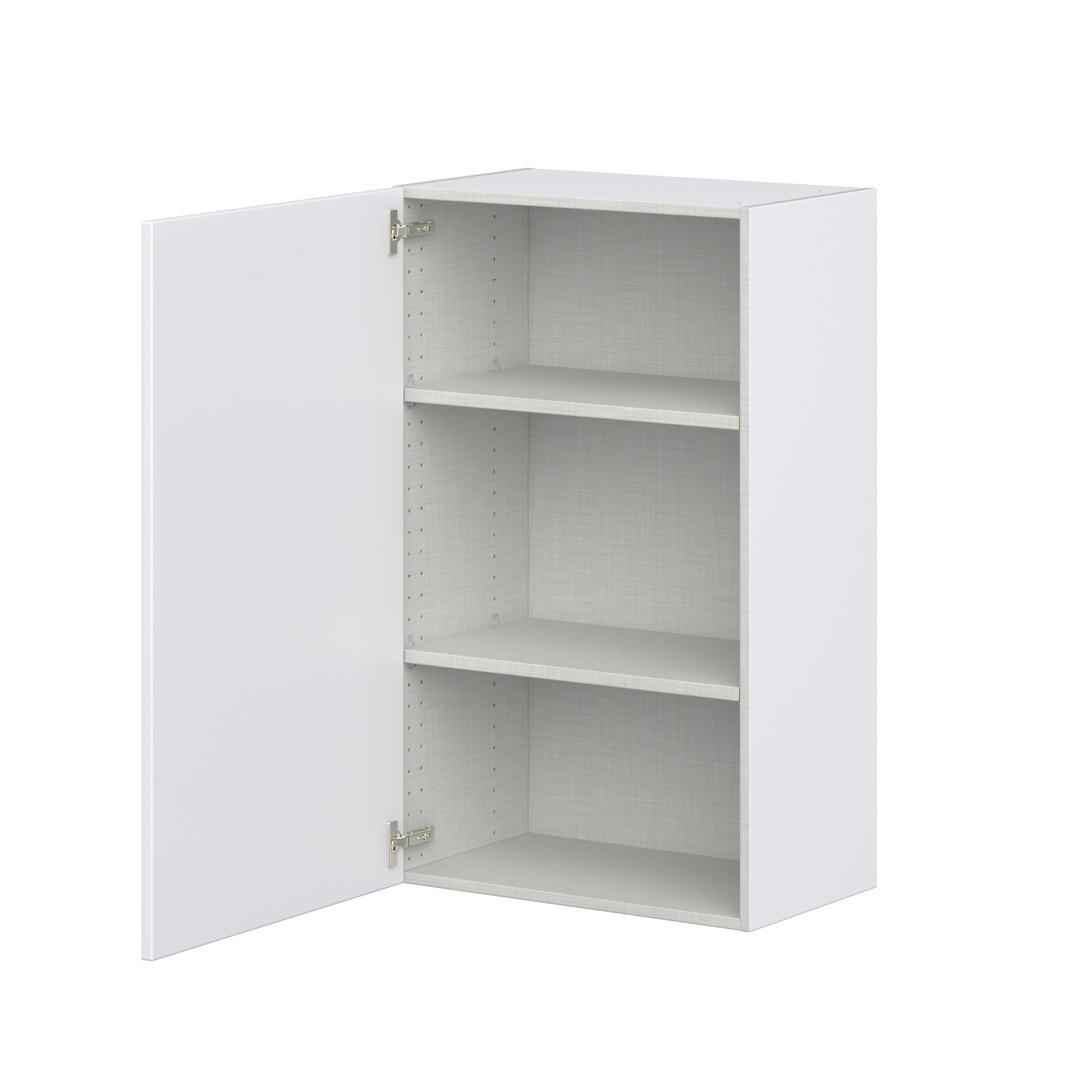 Jasmine Painted Warm White Shaker Assembled Wall Cabinet with Full High Door (24 in. W x 40 in. H x 14 in. D)