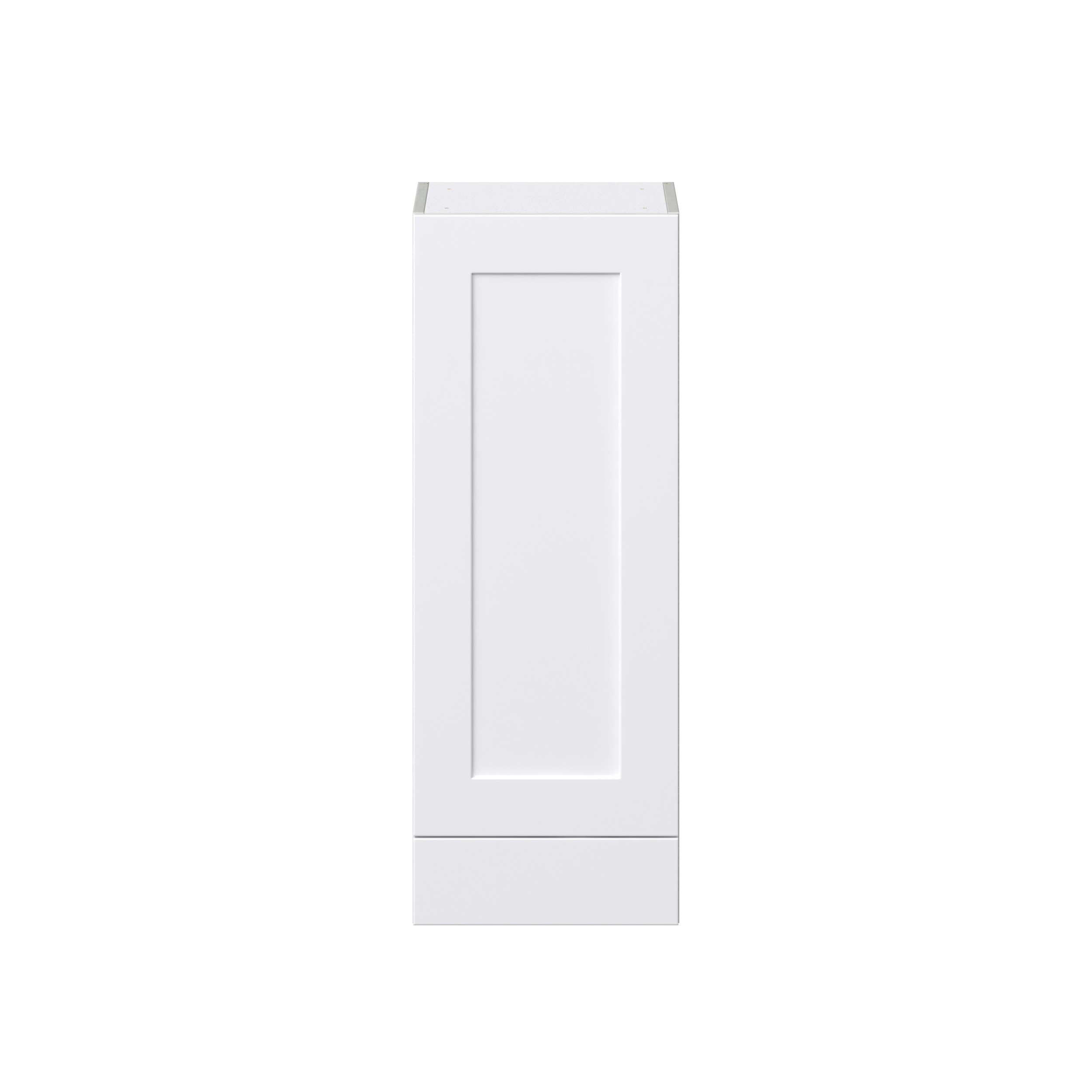 Jasmine Painted Warm White Shaker Assembled Wall Cabinet with a Door and a 5 in. Drawer (15 in. W x 40 in. H x 14 in. D)