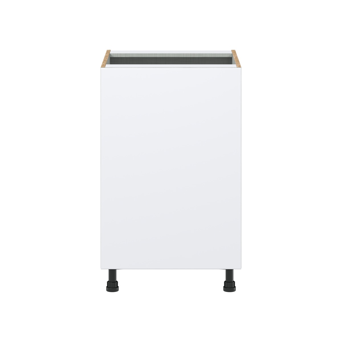 Lily Bright White  Slab Assembled Base Cabinet with a Full High Door (21 in. W x 34.5 in. H x 24 in. D)