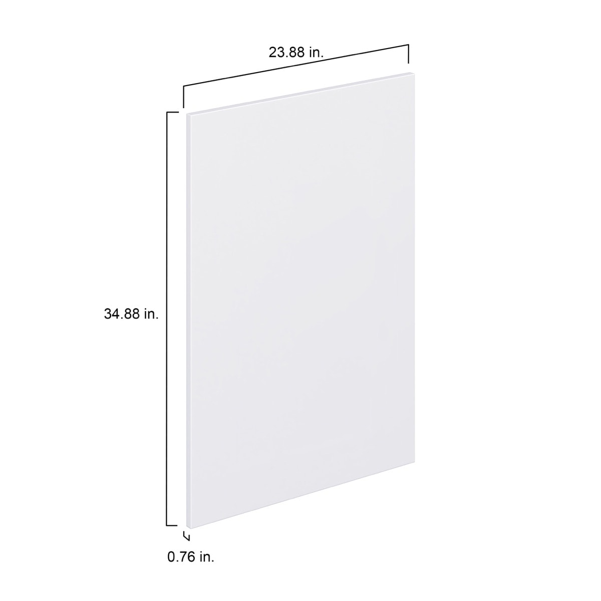 Lily Bright White  Slab 24 x 35 x 0.75 in. Door