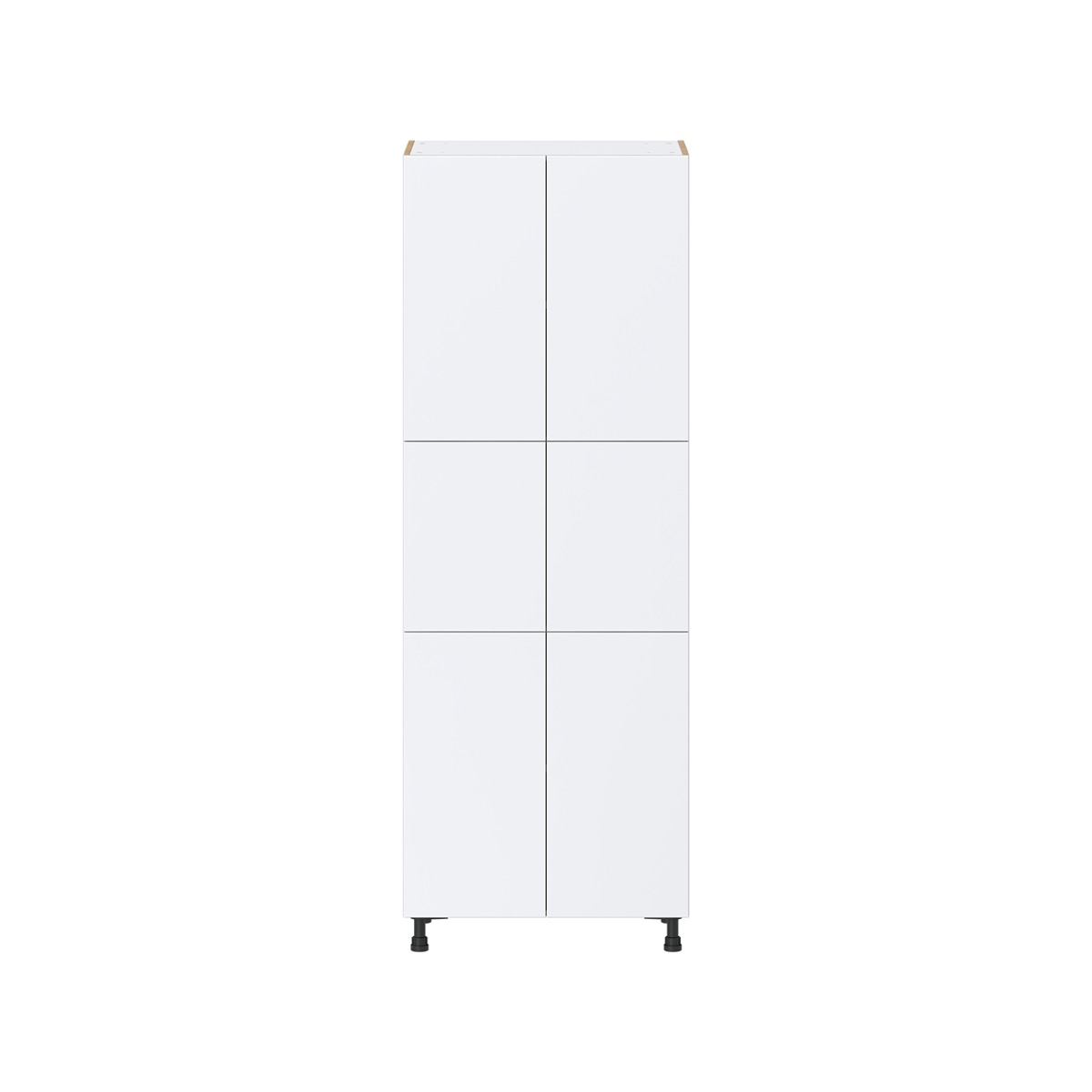 Lily Bright White  Slab Assembled Pantry  Cabinet with 5 Shelves (30 in. W x 84.5 in. H x 24 in. D)