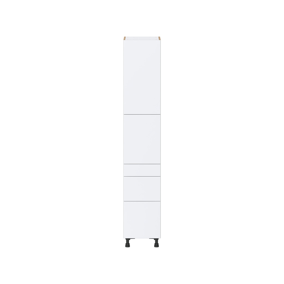 Lily Bright White  Slab Assembled Pantry  Cabinet with 2 Inner Drawers (15 in. W x 84.5 in. H x 24 in. D)