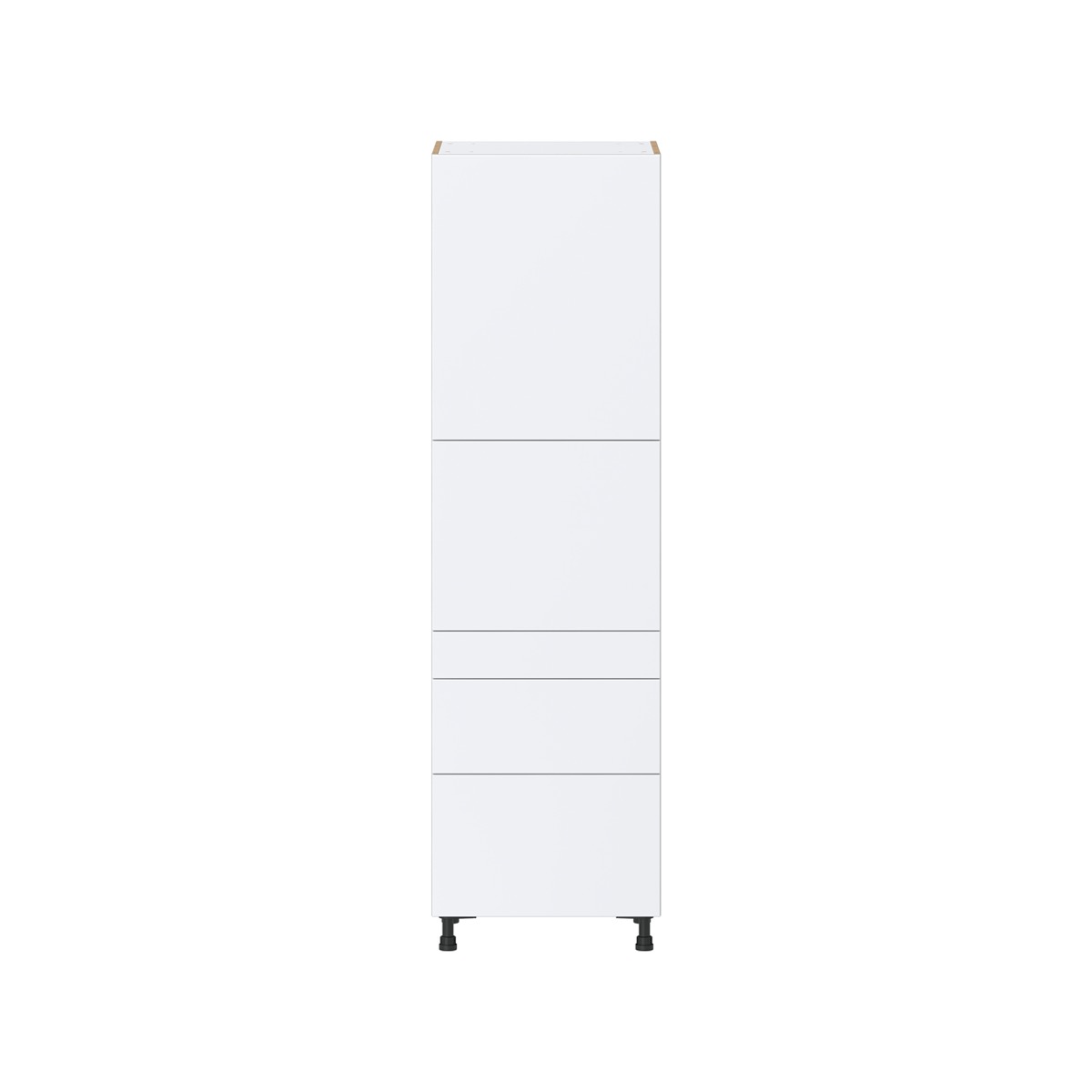 Lily Bright White  Slab Assembled Pantry  Cabinet with 2 Inner Drawers (24 in. W x 84.5 in. H x 24 in. D)