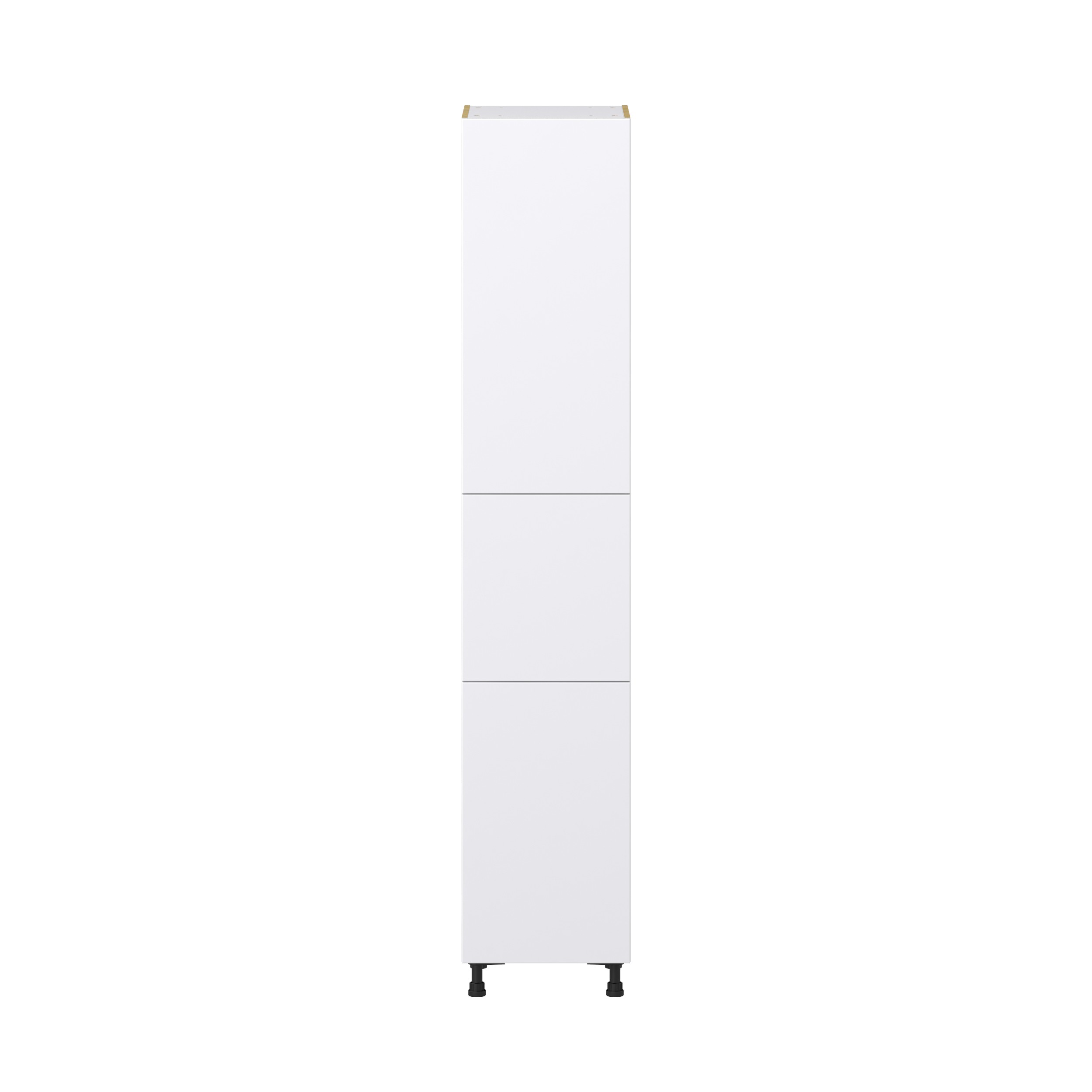 Lily Bright White Slab Assembled Pantry Cabinet with 5 Shelves (18 in. W x 94.5 in. H x 24 in. D)