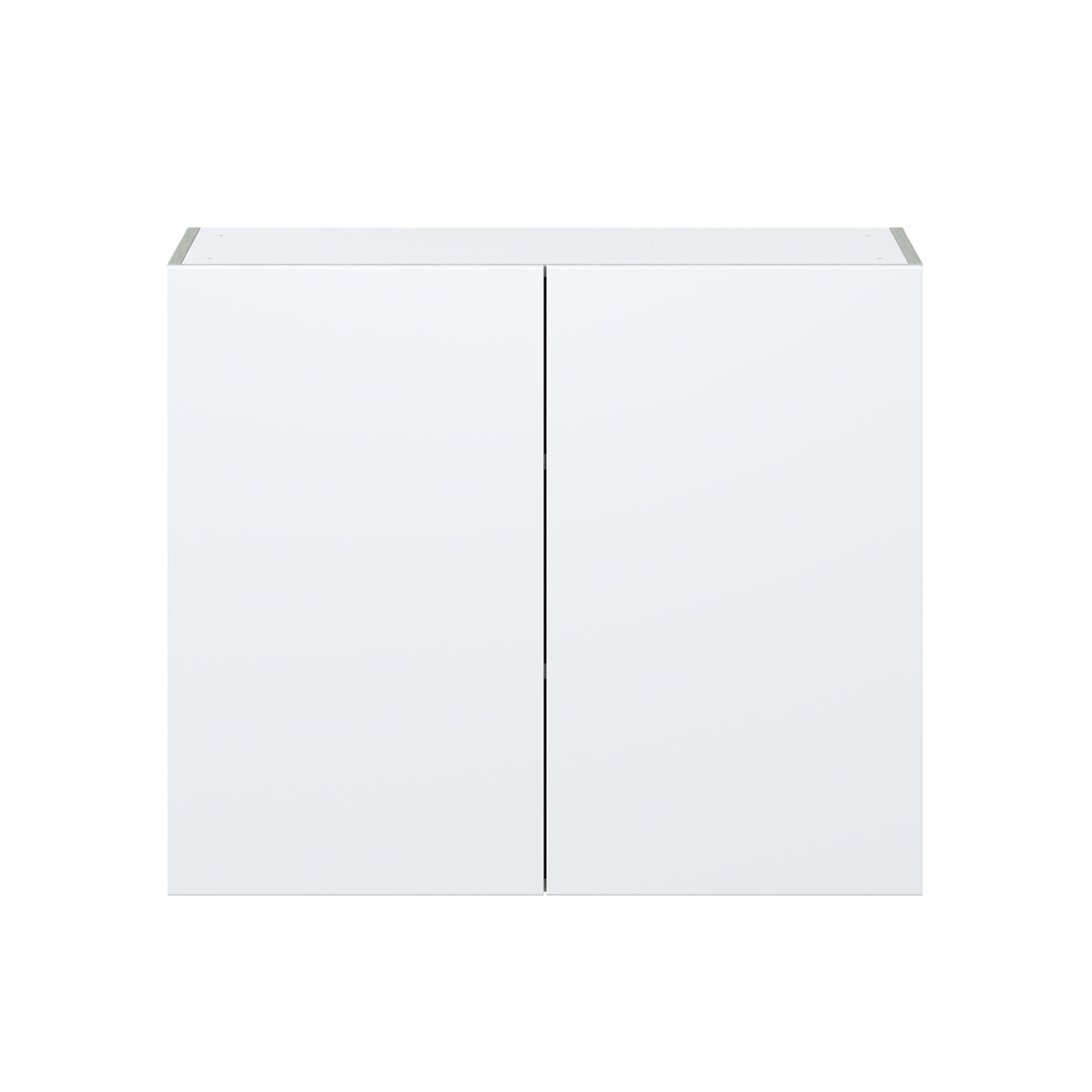 Lily Bright White  Slab Assembled Wall  Cabinet with 2 Full High Doors (36 in. W x 30 in. H x 14 in. D)