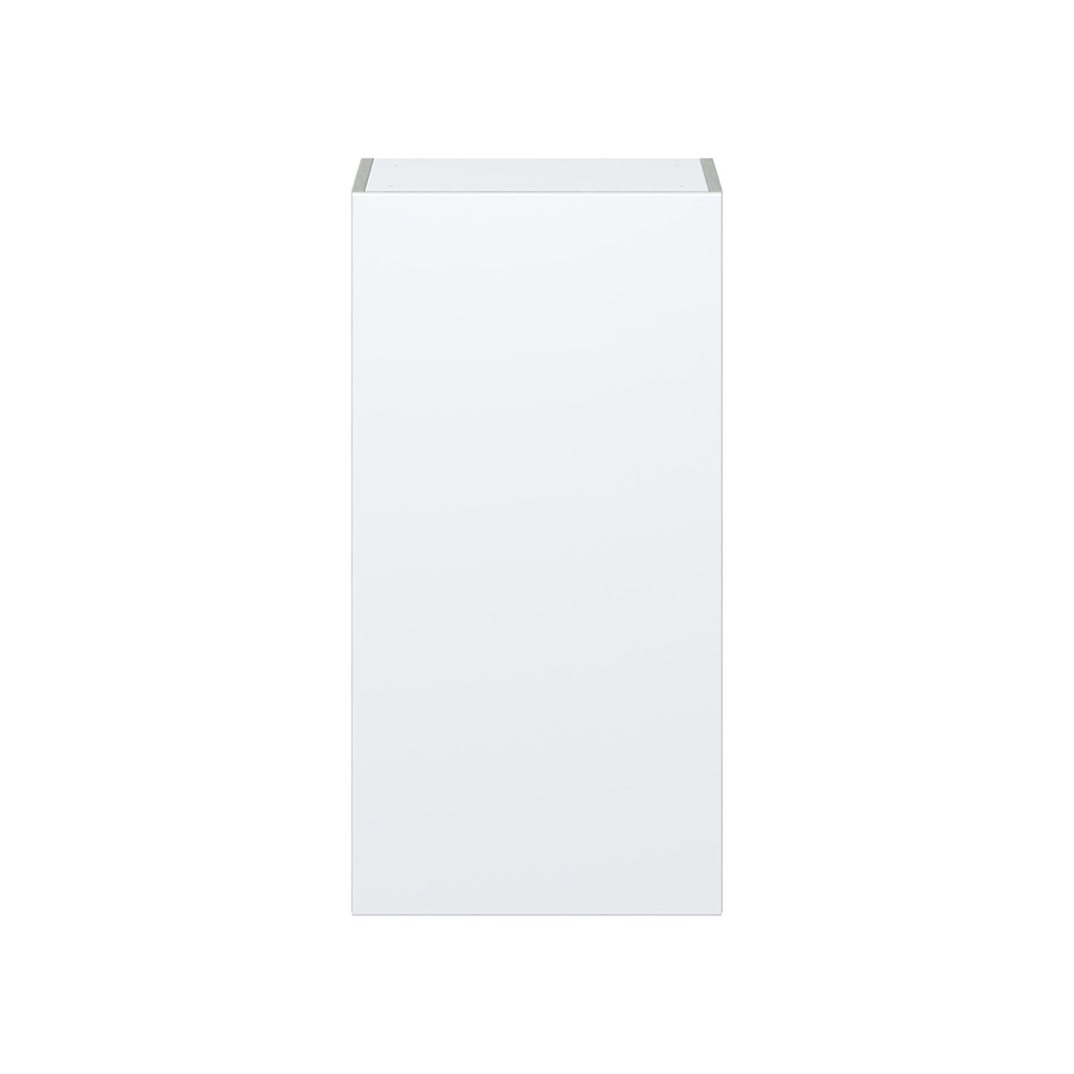 Lily Bright White  Slab Assembled Wall  Cabinet with Full High Door (18 in. W x 35 in. H x 14 in. D)