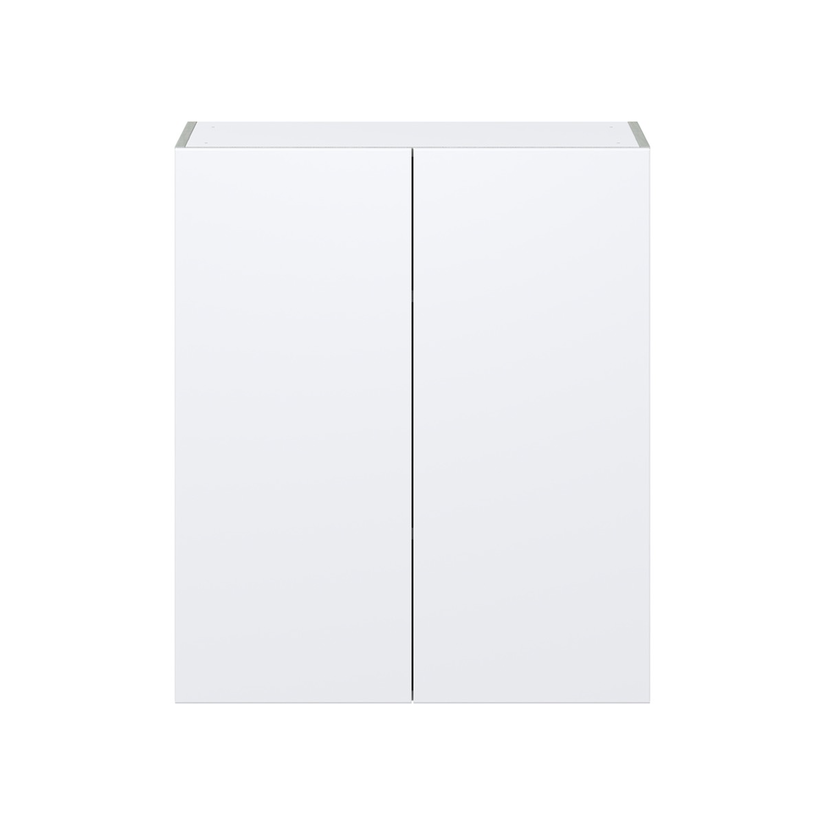 Lily Bright White  Slab Assembled Wall  Cabinet with 2 Full High Doors (30 in. W x 35 in. H x 14 in. D)