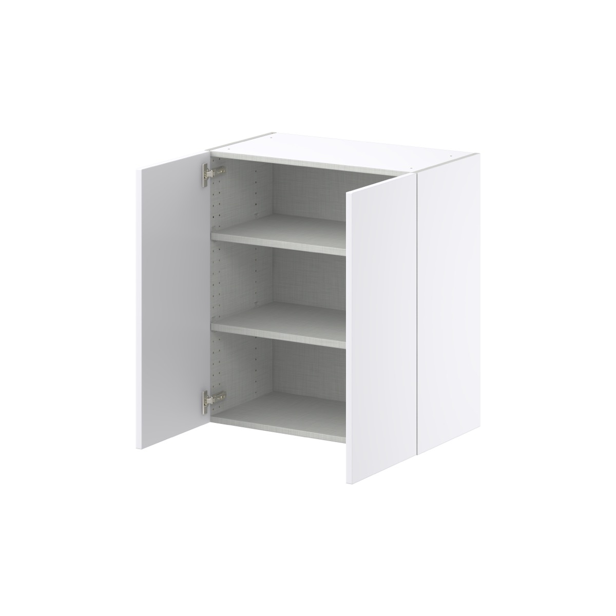 Lily Bright White  Slab Assembled Wall  Cabinet (27 in. W X 30 in. H X 14 in. D)