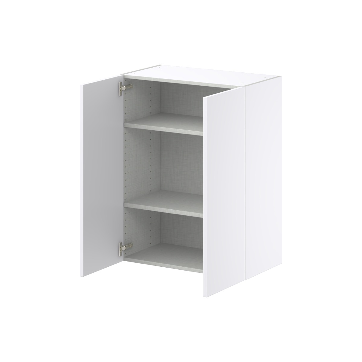 Lily Bright White  Slab Assembled Wall  Cabinet (27 in. W X 35 in. H X 14 in. D)