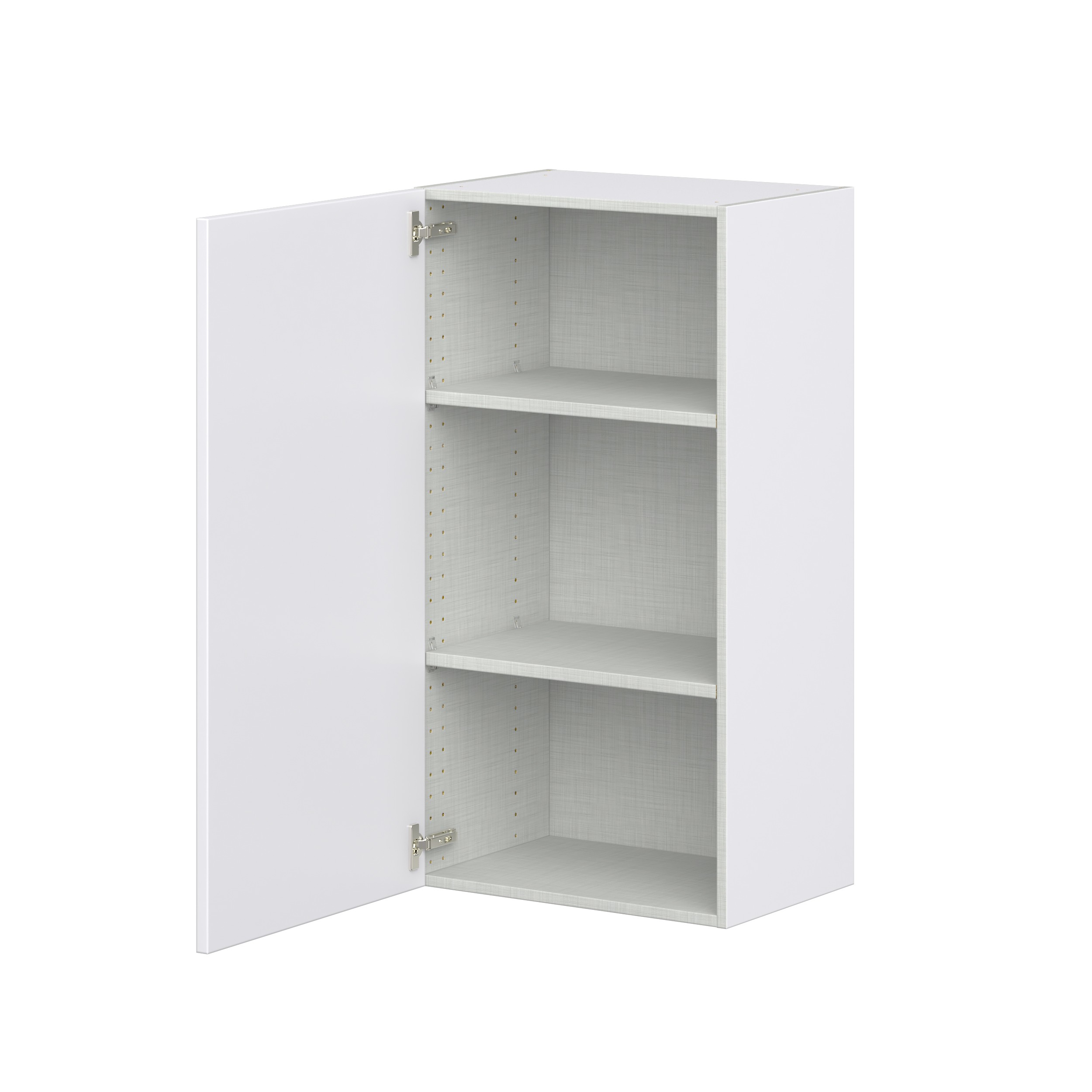 Lily Bright White Slab Assembled Wall Cabinet with Full High Door (21 in. W x 40 in. H x 14 in. D)