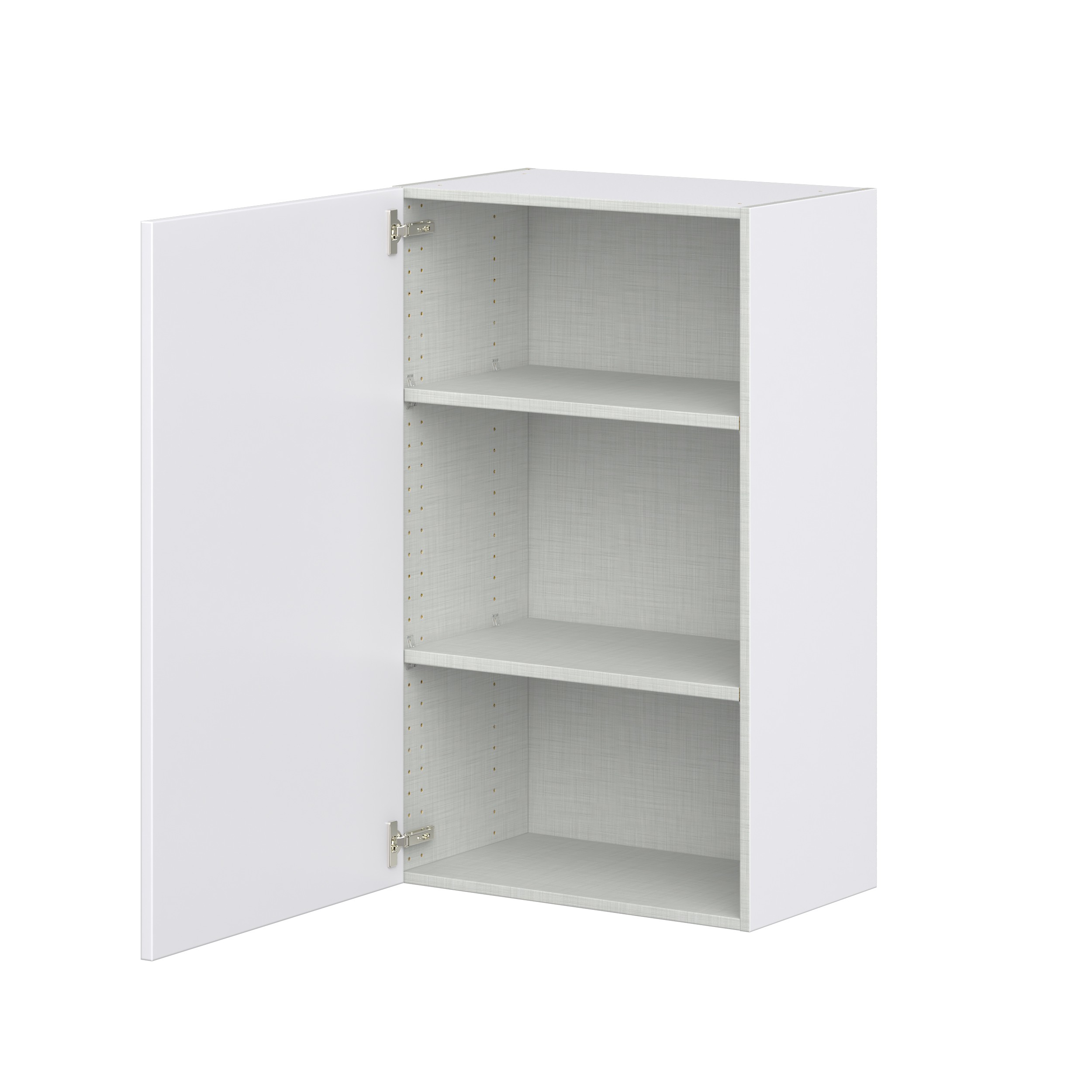 Lily Bright White Slab Assembled Wall Cabinet with Full High Door (24 in. W x 40 in. H x 14 in. D)