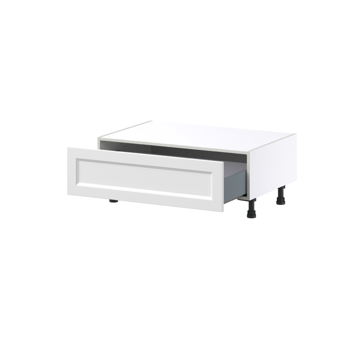 Magnolia Painted Bright White Recessed Assembled Base Window Seat  Cabinet (36 in. W x 14.5 in. H x 24 in. D)