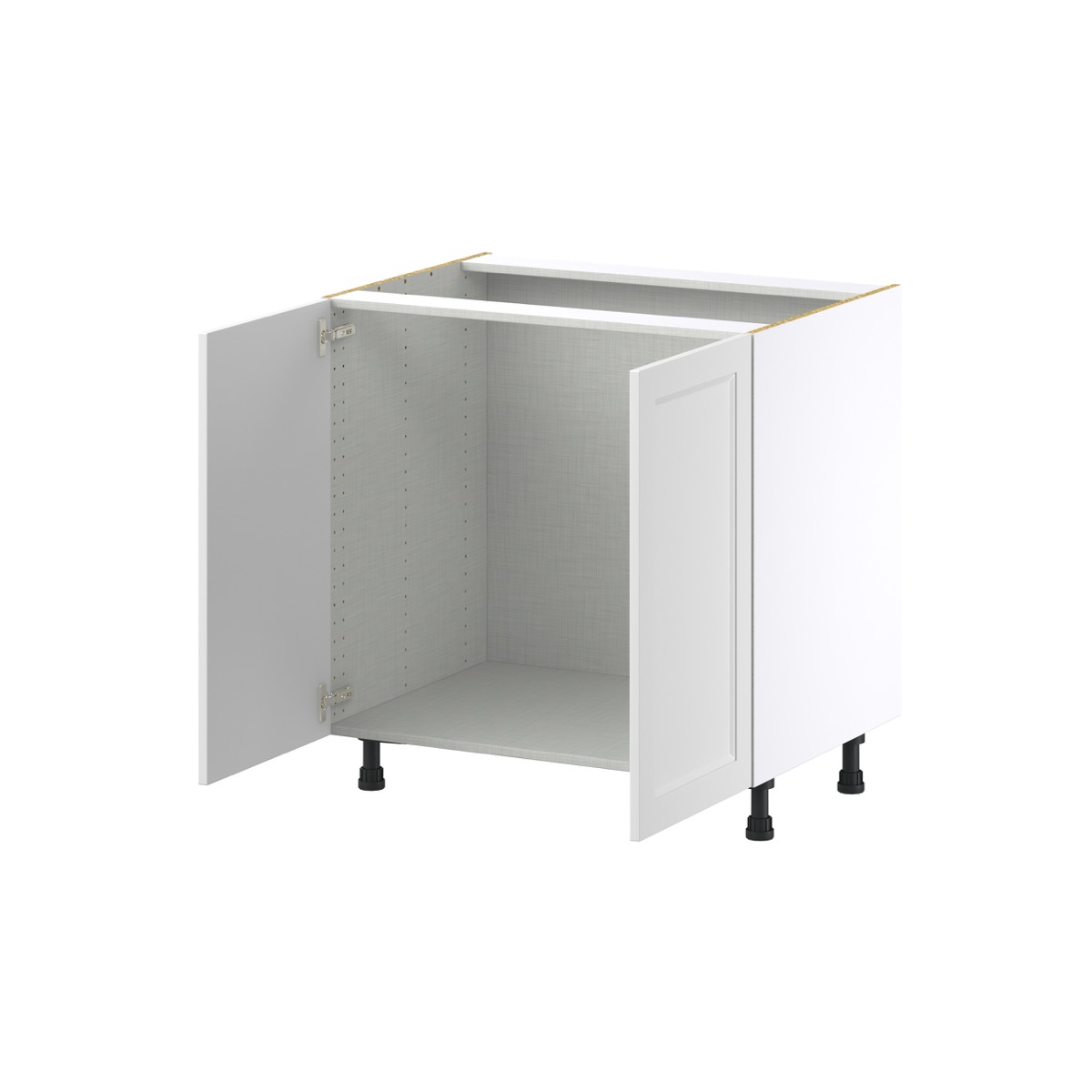 Magnolia Painted Bright White Recessed Assembled Sink Base Cabinet with Full High Door (33 in. W X 34.5 in. H X 24 in. D)